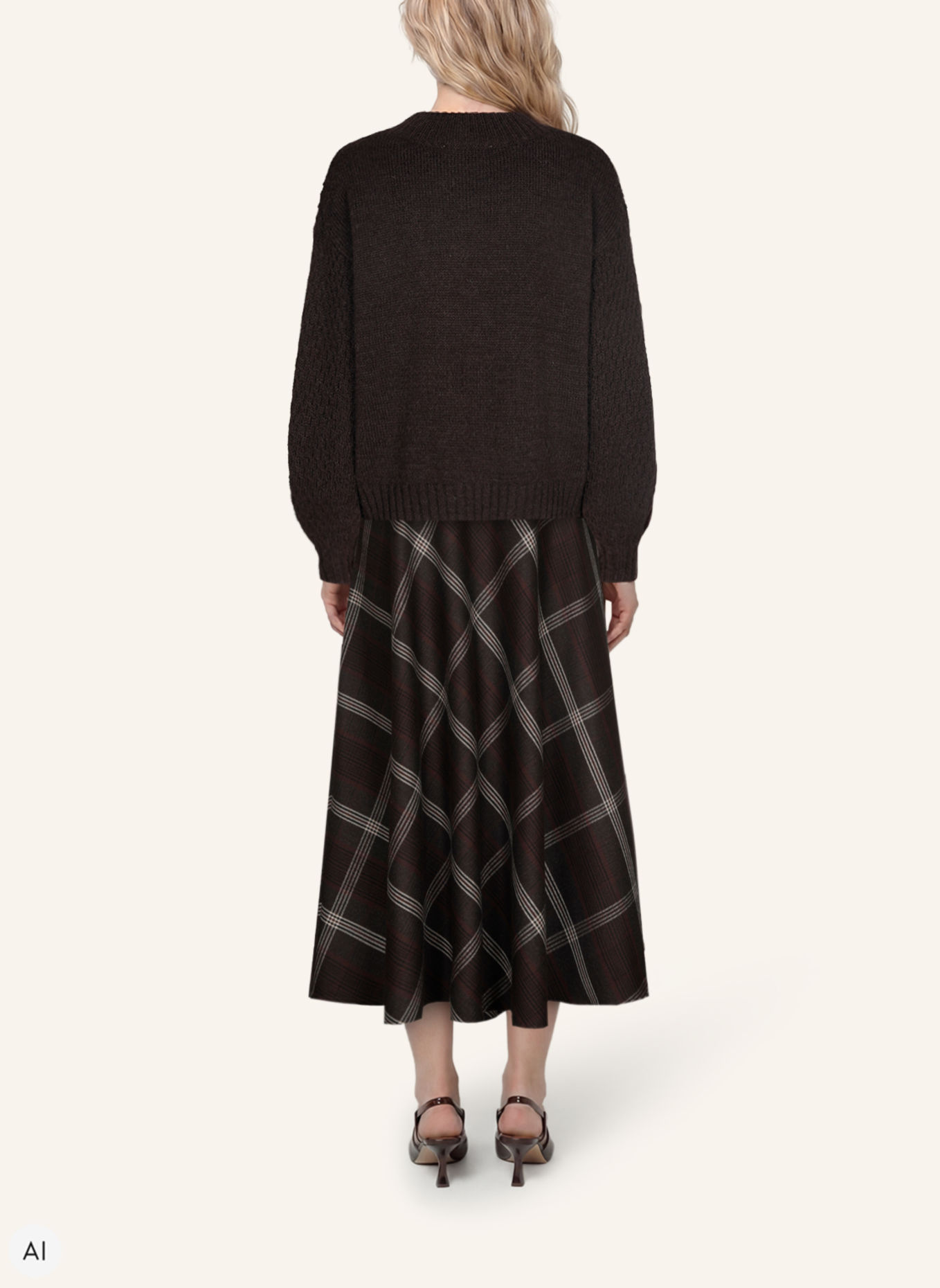 XANDRES Pullover ANEMOON: BRAUN
