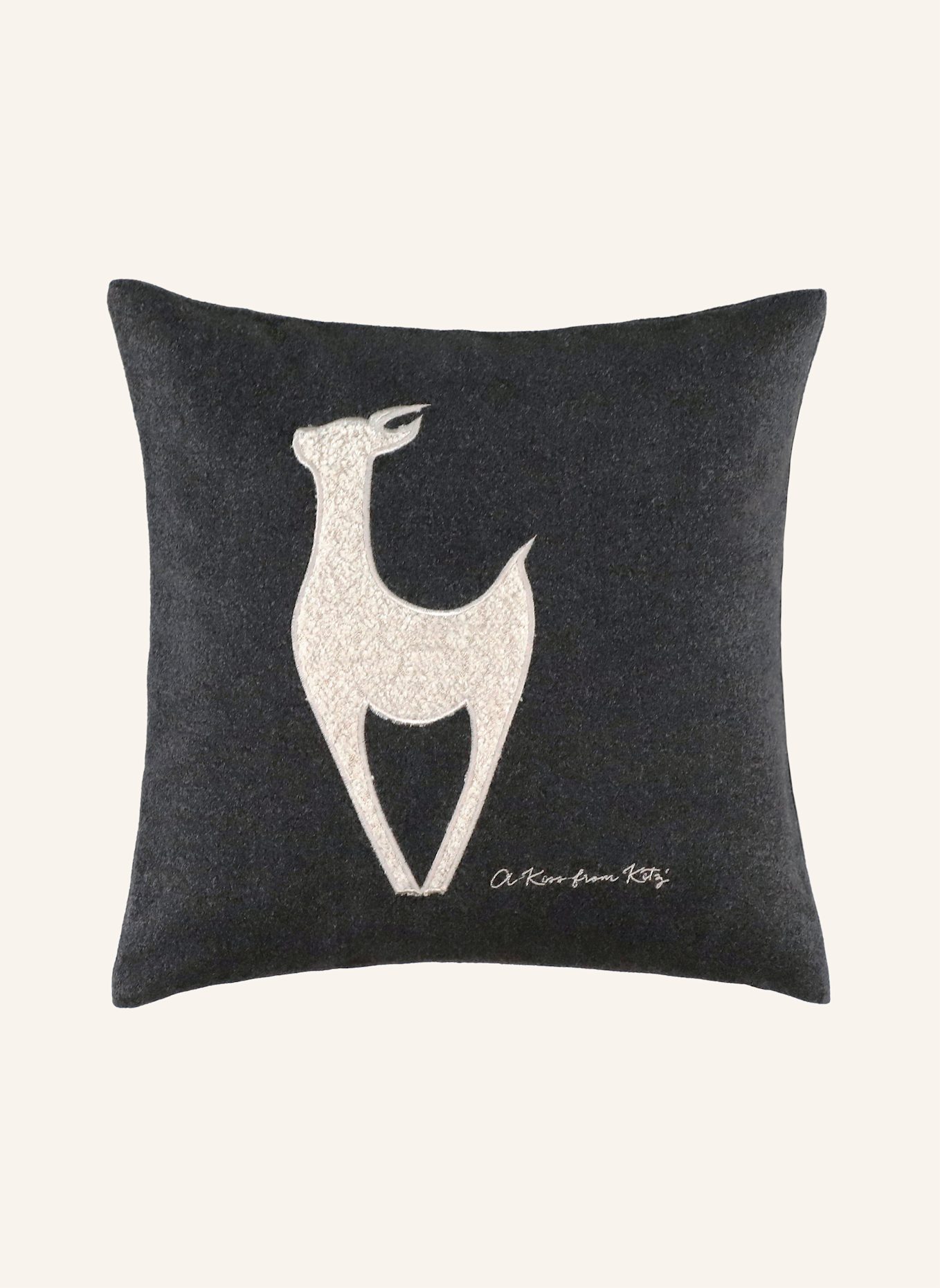 SPORTALM Zierkissenhülle BOUCLÈ KITZ: DUNKELGRAU