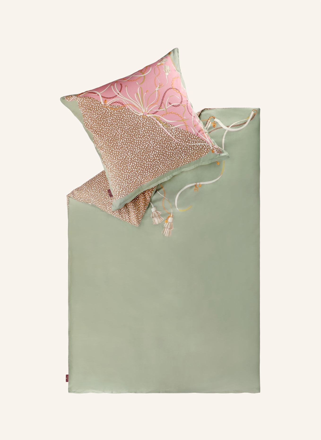 AIGNER Satin Bettwäsche DEBBIE: GRÜN