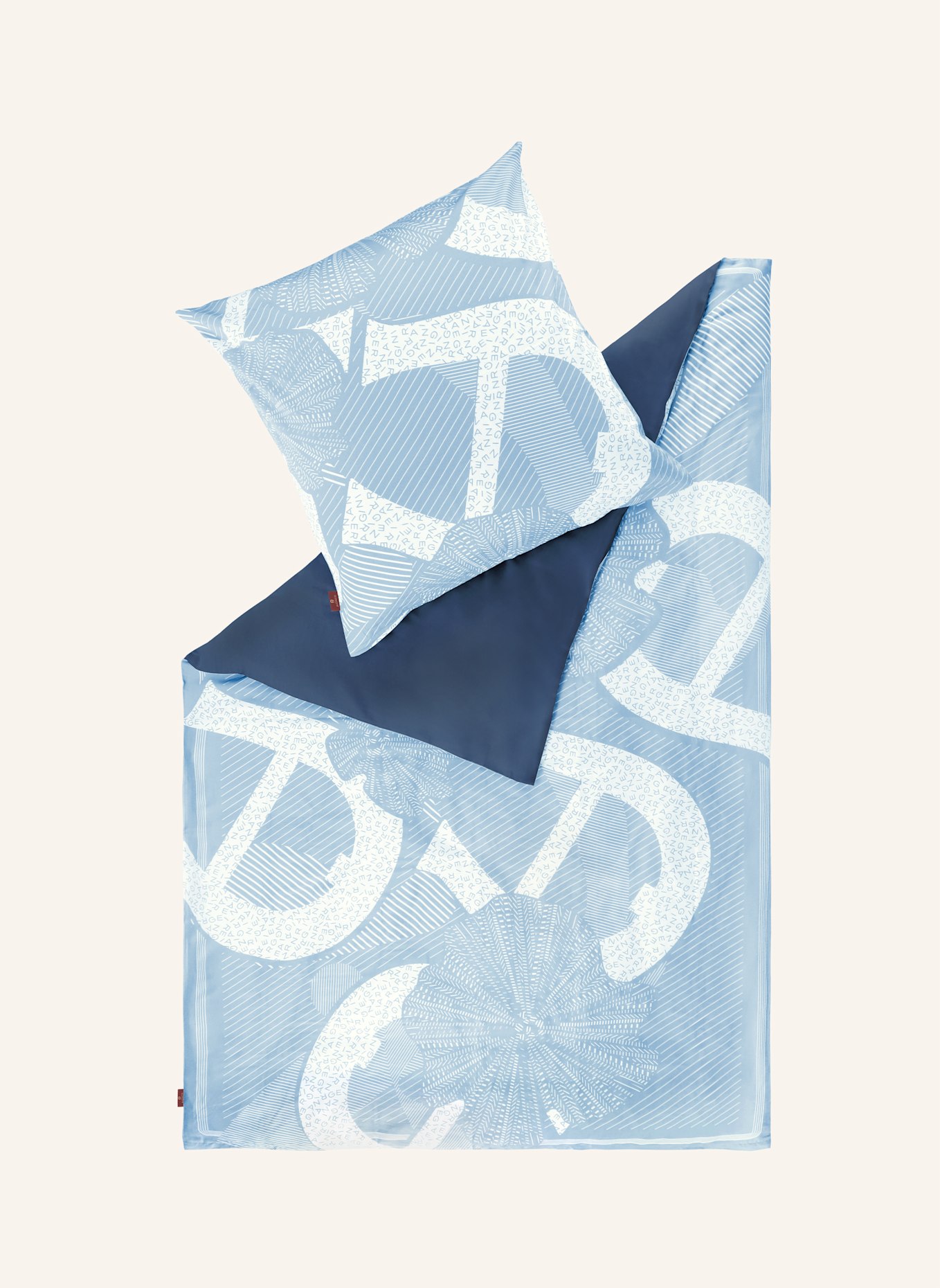 AIGNER Satin Bettwäsche DENA: BLAU