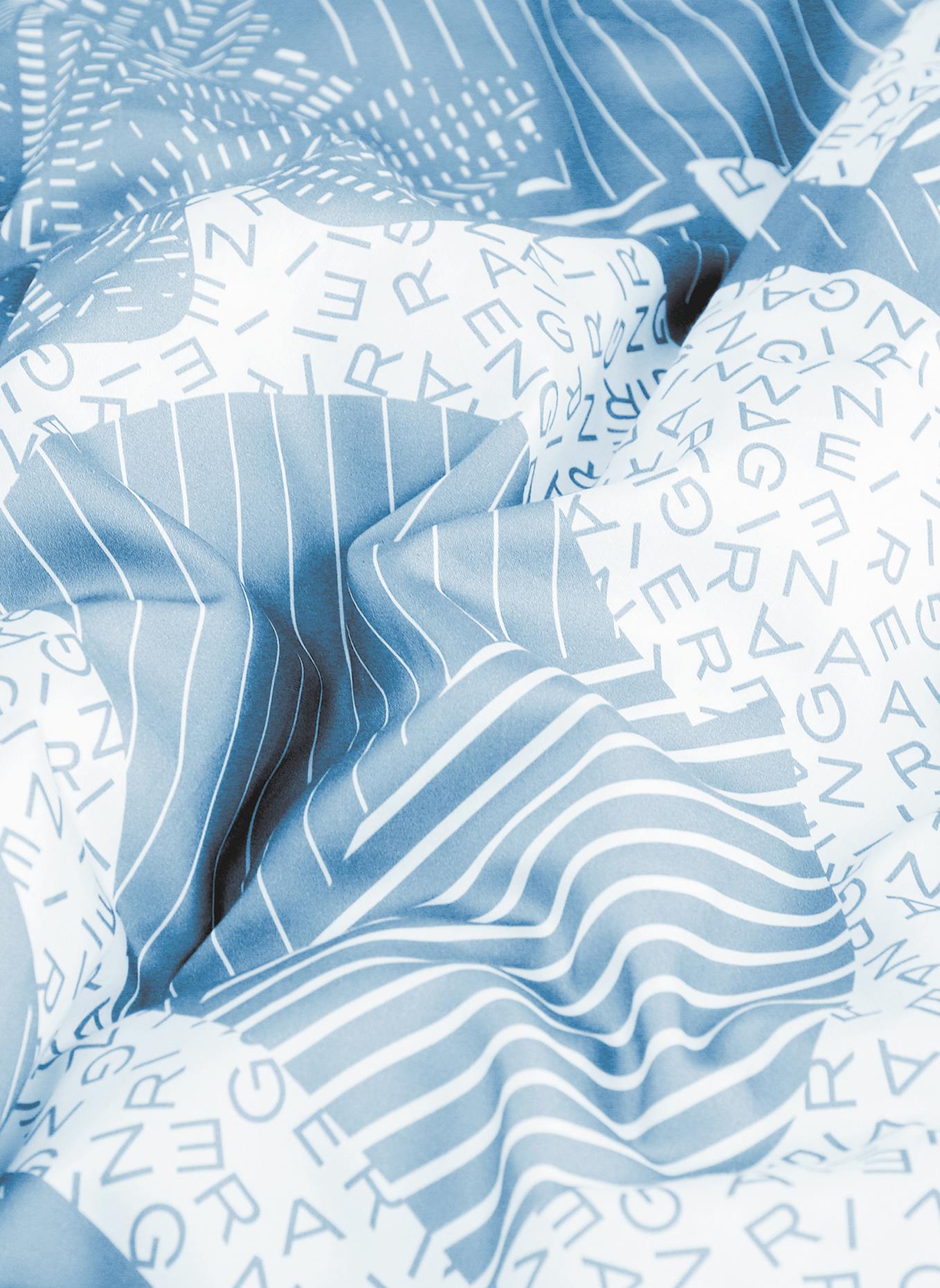 AIGNER Satin Bettwäsche DENA: BLAU