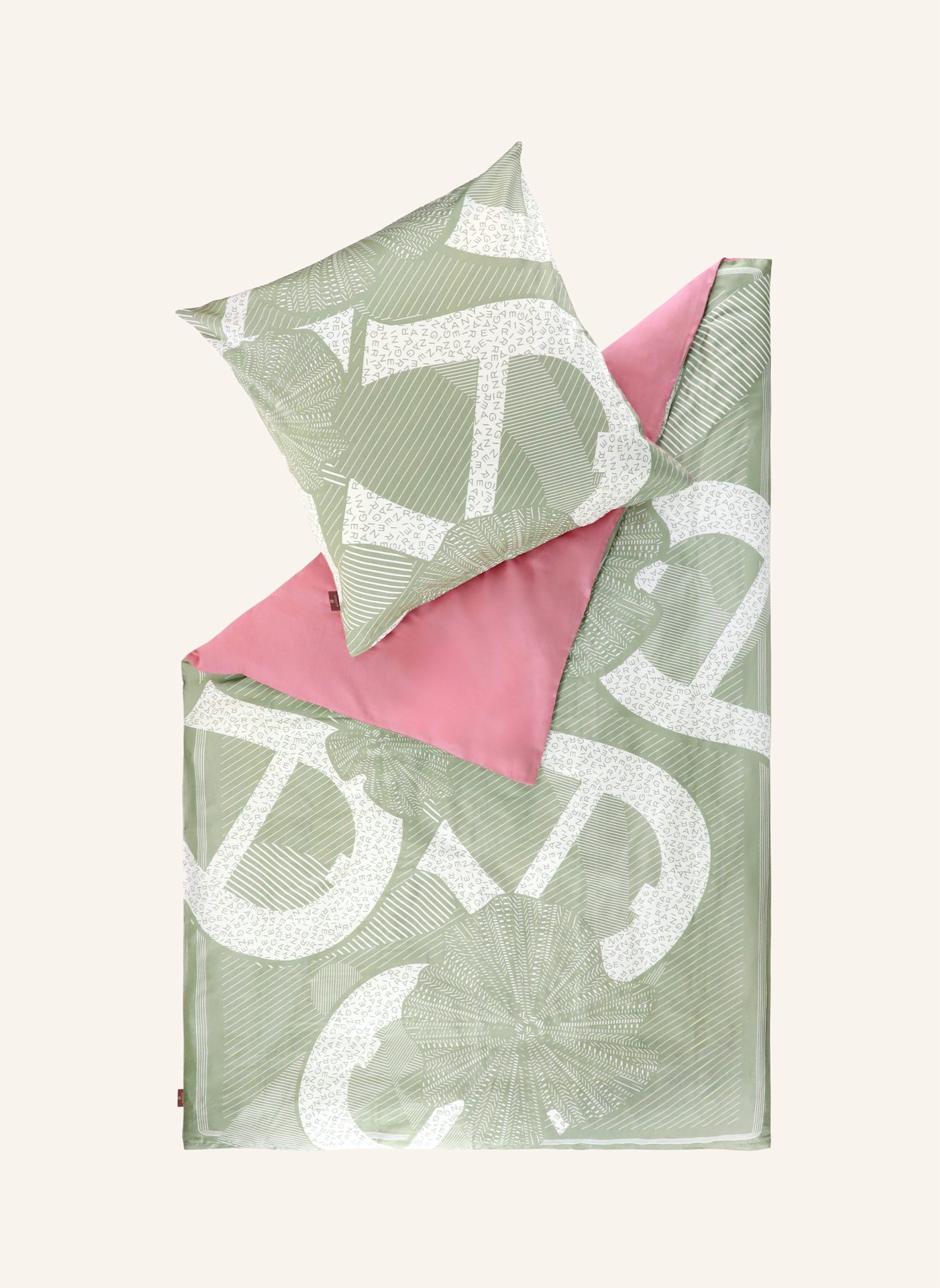 AIGNER Satin Bettwäsche DENA: GRÜN