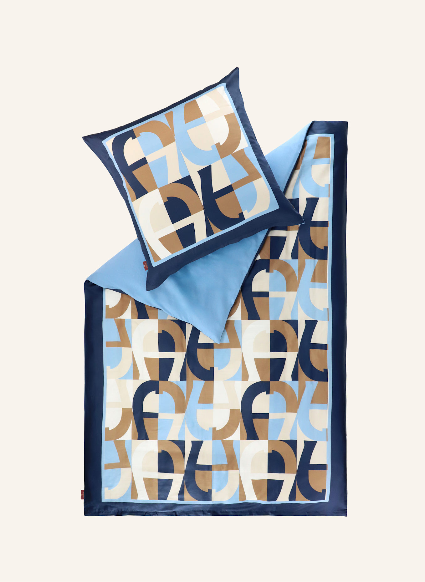 AIGNER Satin Bettwäsche DORA: BLAU