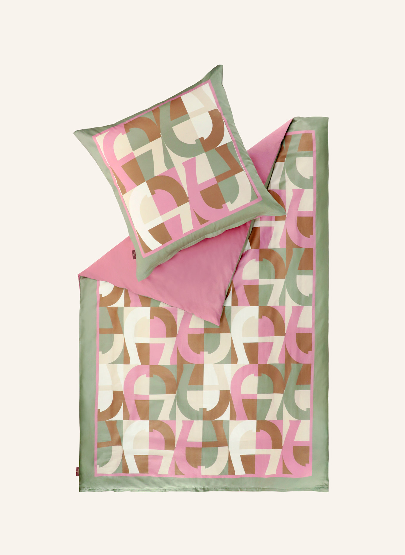 AIGNER Satin Bettwäsche DORA: GRÜN