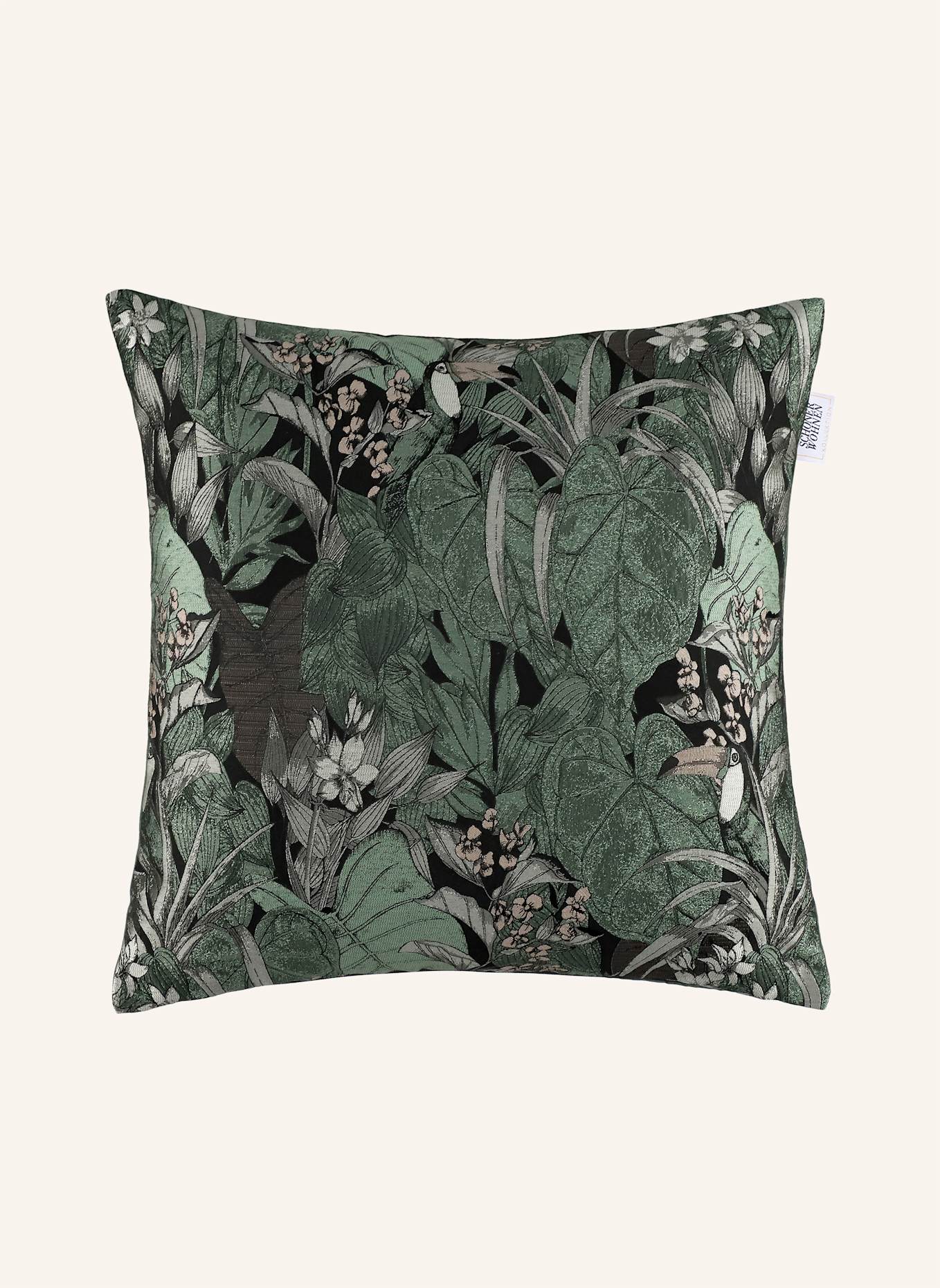 SCHÖNER WOHNEN KOLLEKTION Zierkissenhülle TOUCAN: GRÜN