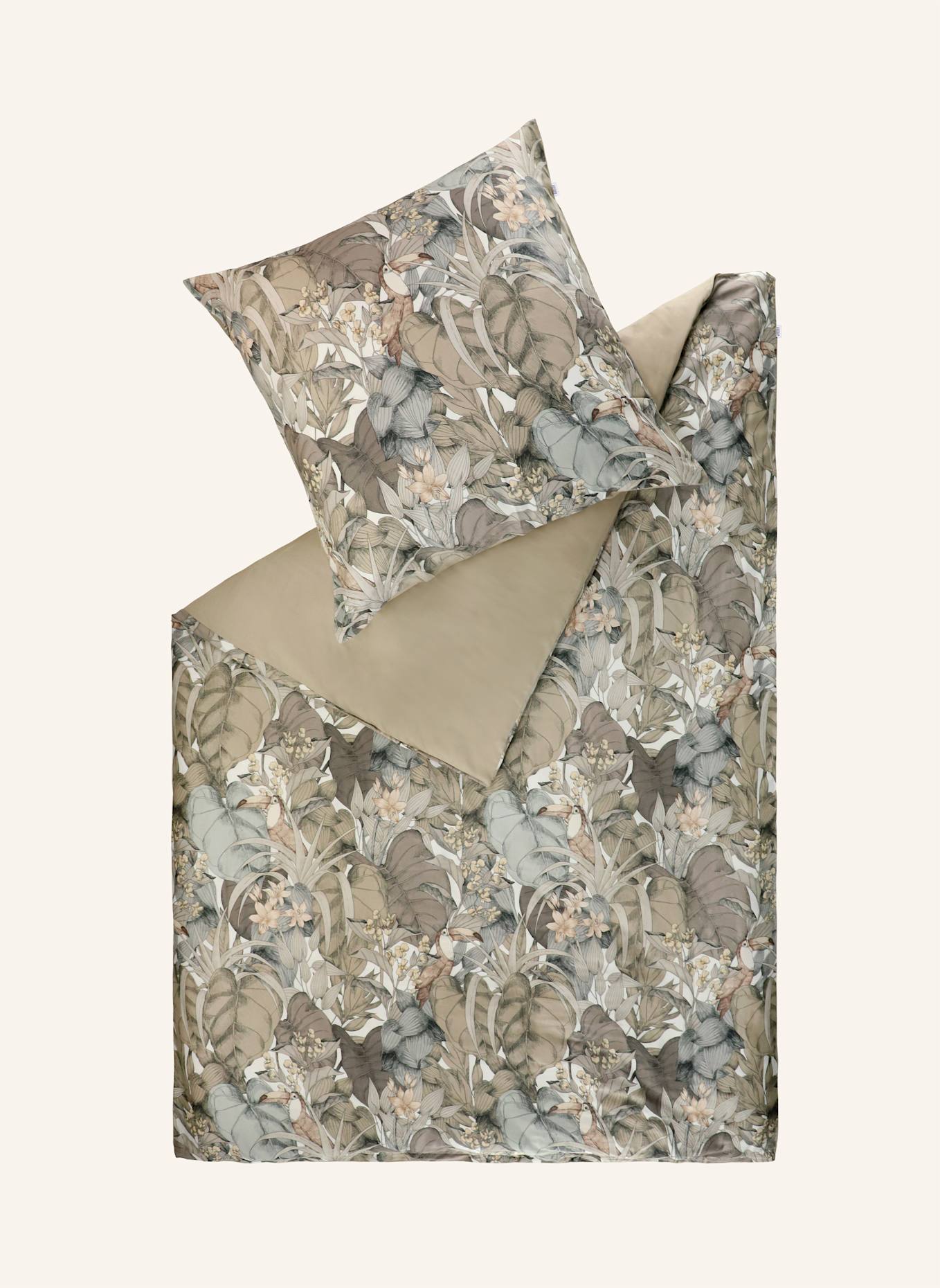 SCHÖNER WOHNEN KOLLEKTION Satin Bettwäsche TOUCAN: BEIGE