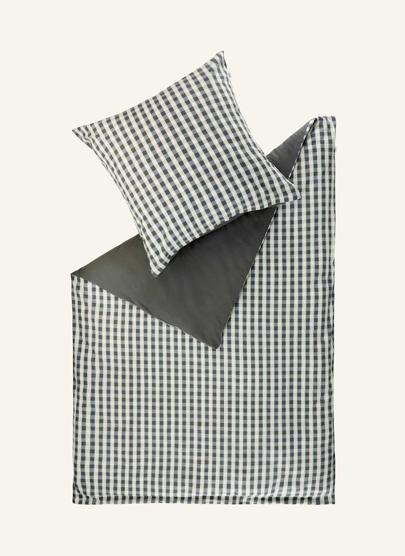 SCHÖNER WOHNEN KOLLEKTION Percal Bettwäsche VICHY: DUNKELGRAU