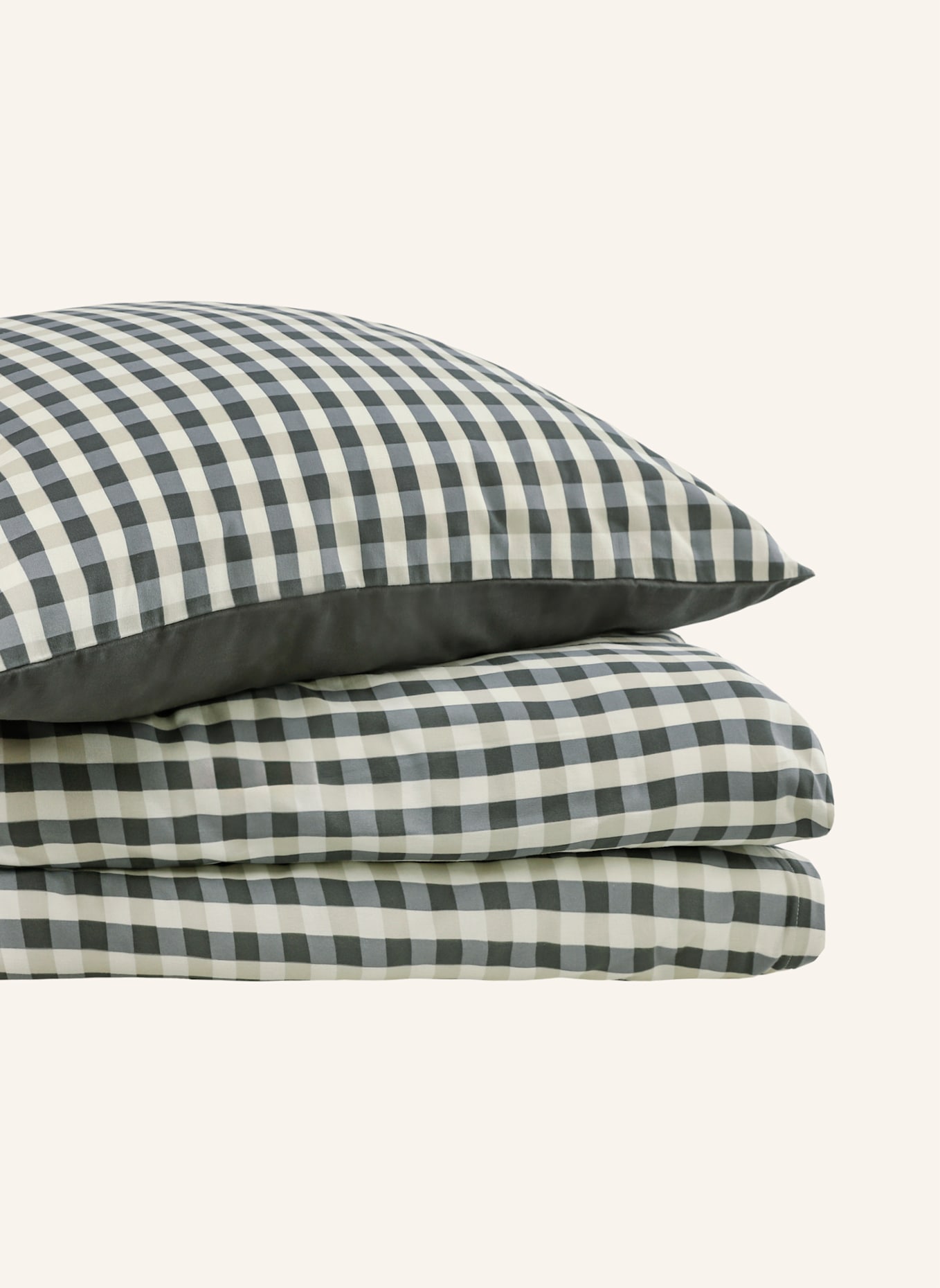 SCHÖNER WOHNEN KOLLEKTION Percal Bettwäsche VICHY: DUNKELGRAU