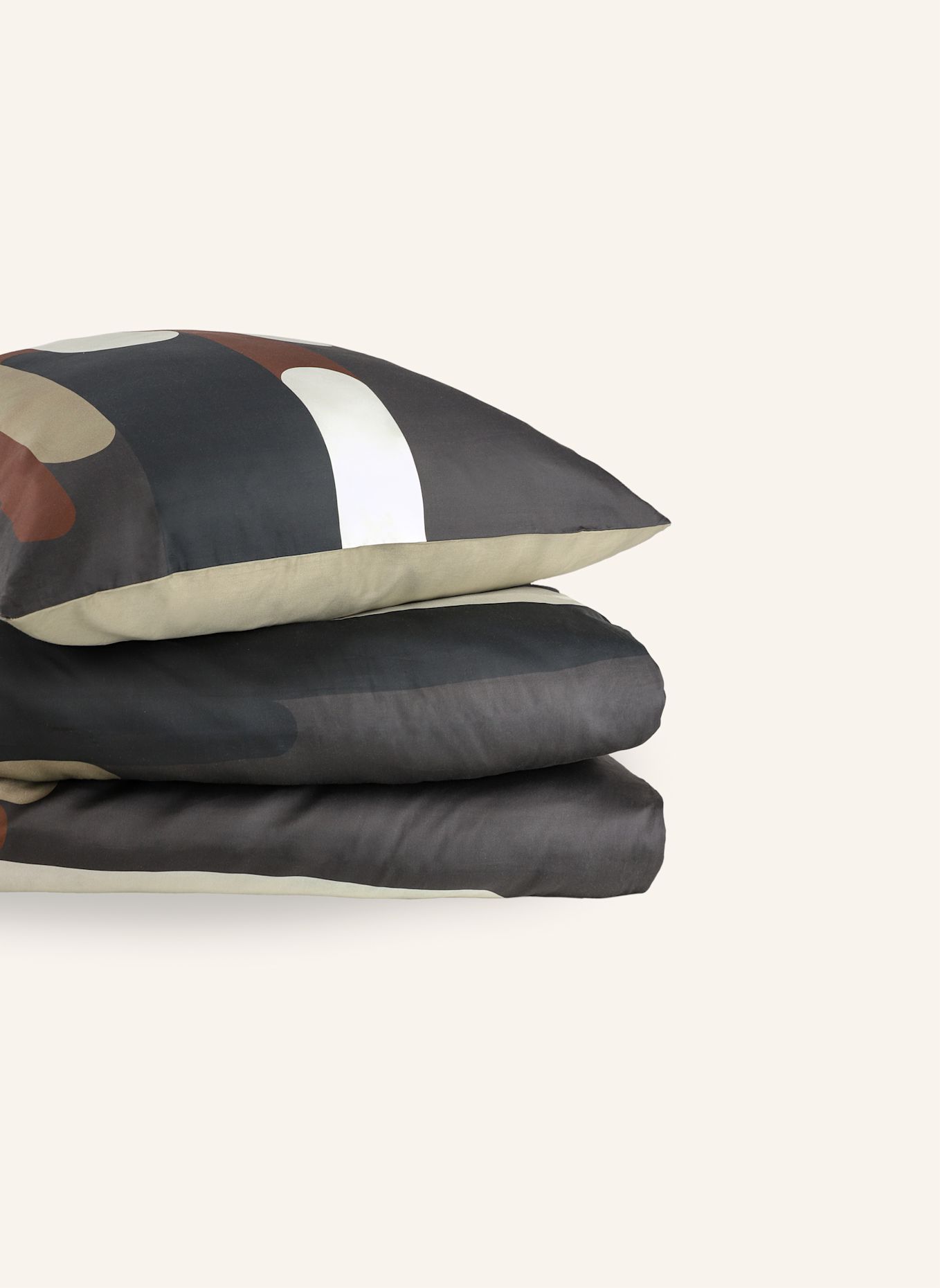 SCHÖNER WOHNEN KOLLEKTION Satin Bettwäsche GROOVE: DUNKELGRAU