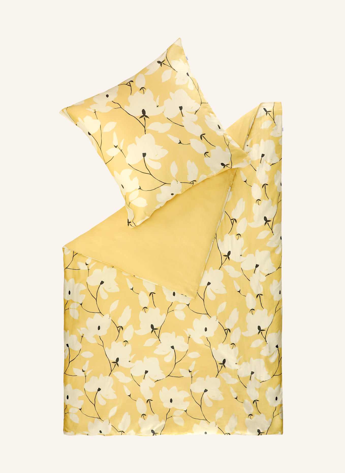 SCHÖNER WOHNEN KOLLEKTION Satin Bettwäsche FLEUR: GELB