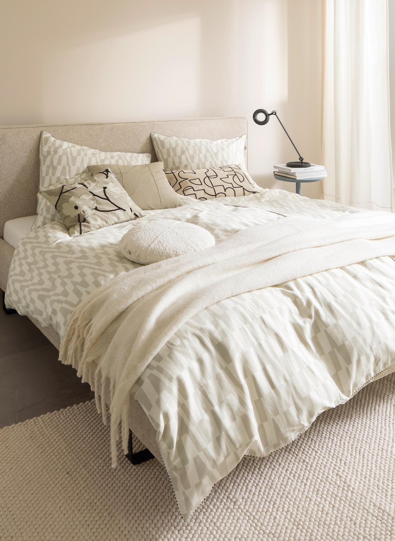 SCHÖNER WOHNEN KOLLEKTION Satin Bettwäsche FAVOUR: BEIGE