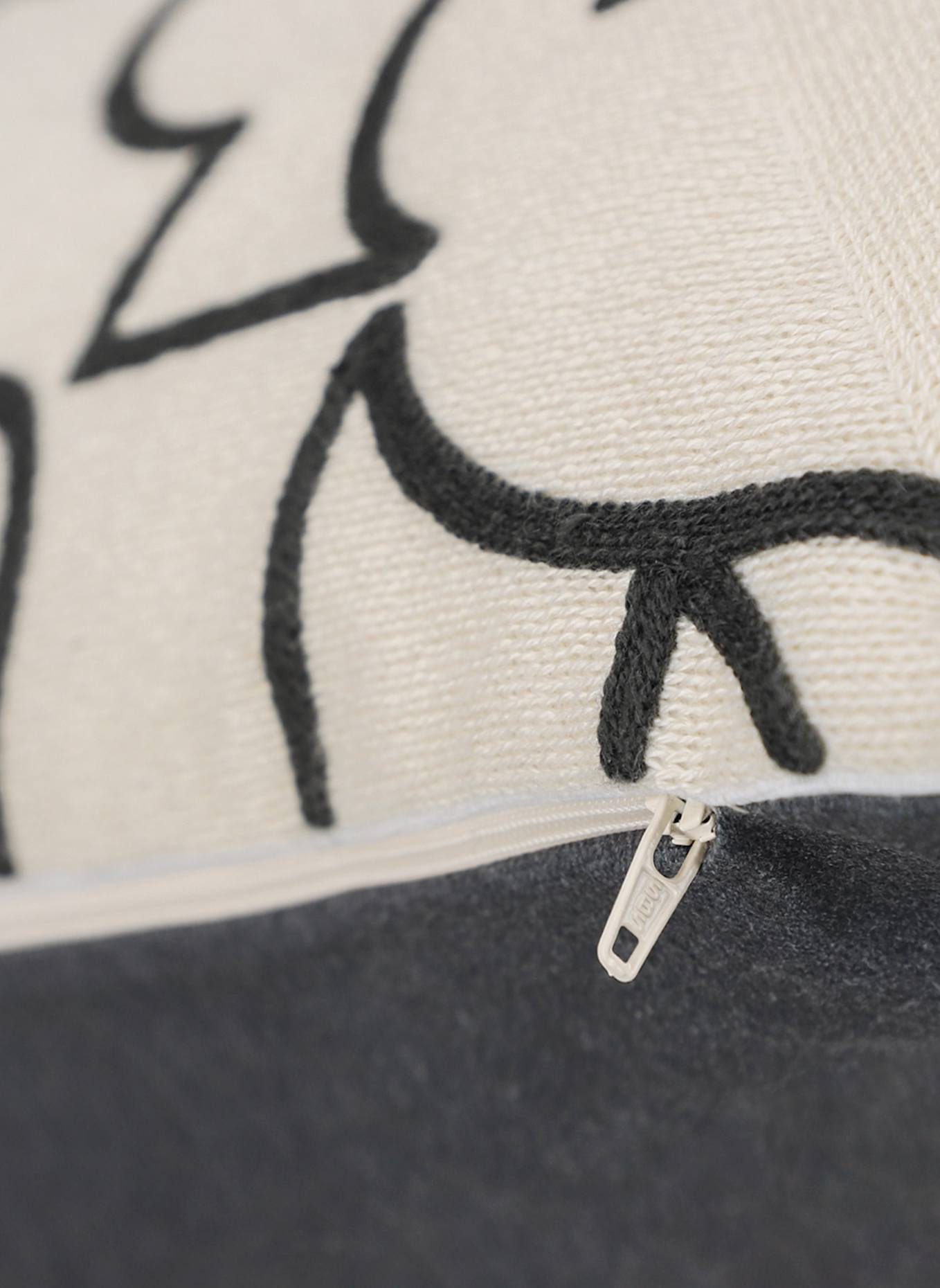 SCHÖNER WOHNEN KOLLEKTION Zierkissenhülle FRAME: DUNKELGRAU