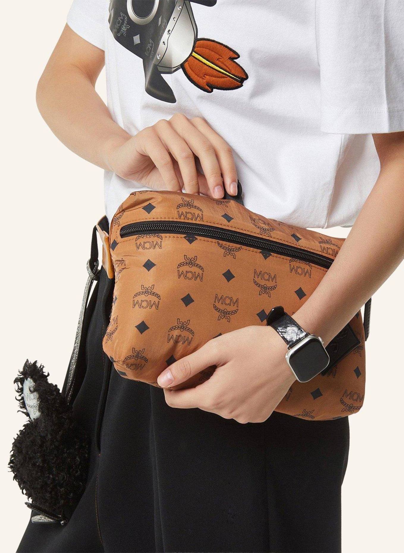 MCM Shopper VISETOS: COGNAC