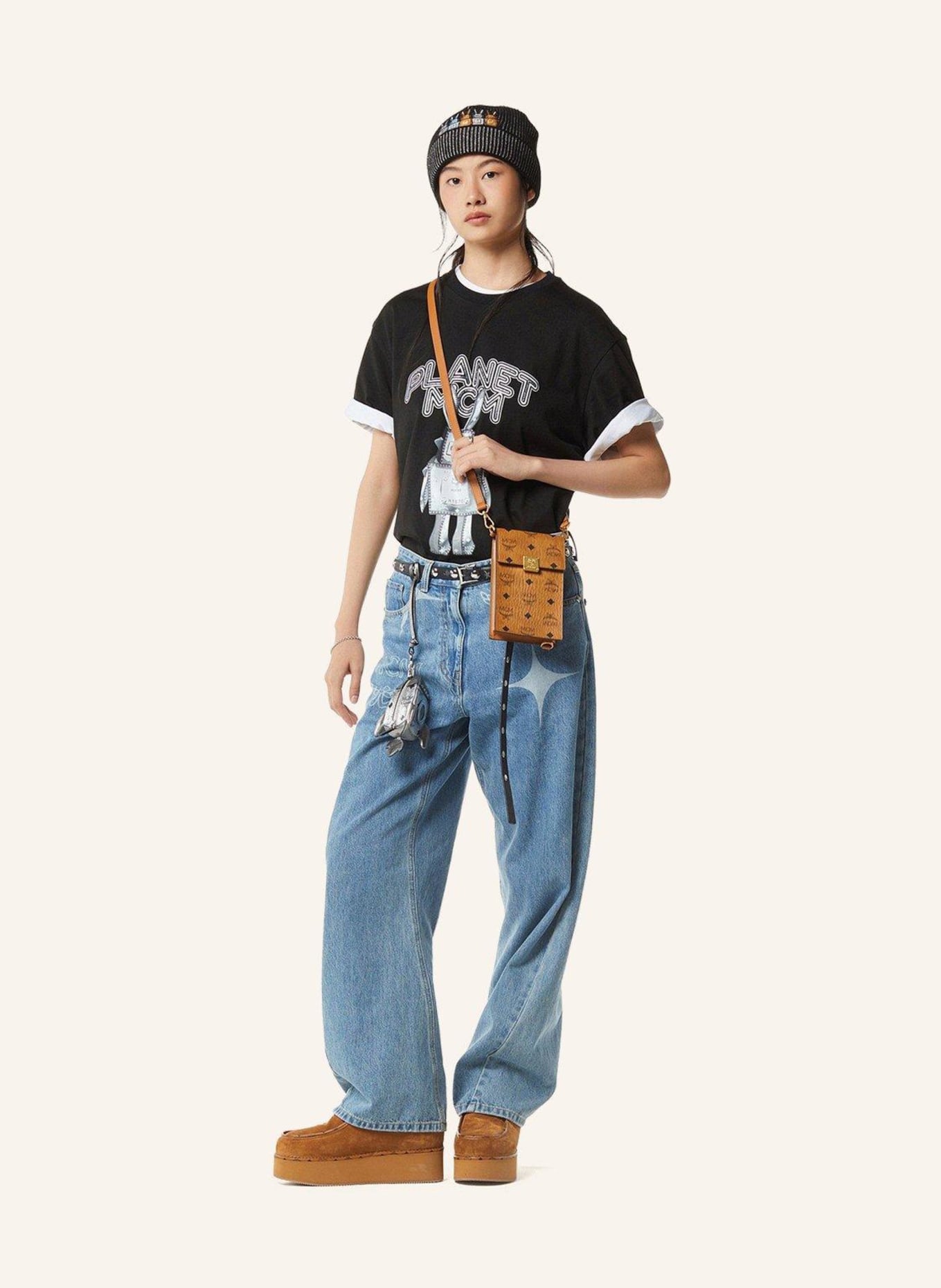 MCM Umhängetasche VISETOS: COGNAC