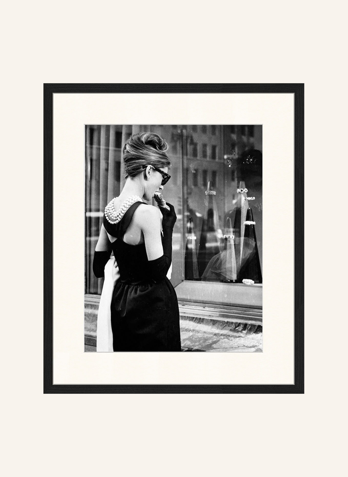 Liv Corday "Breakfast at Tiffany's" Framed wall art: BLACK