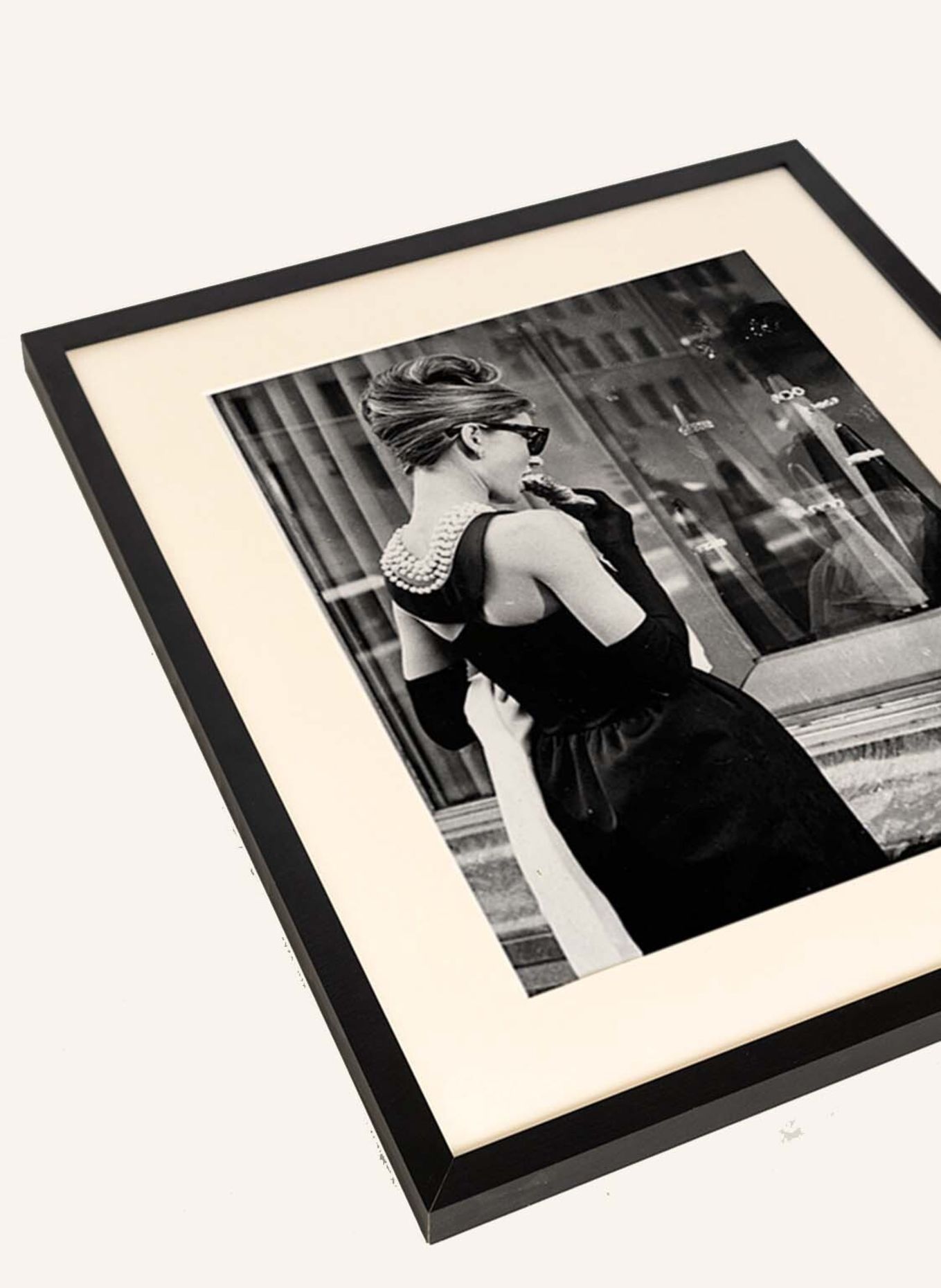 Liv Corday "Breakfast at Tiffany's" Framed wall art: BLACK