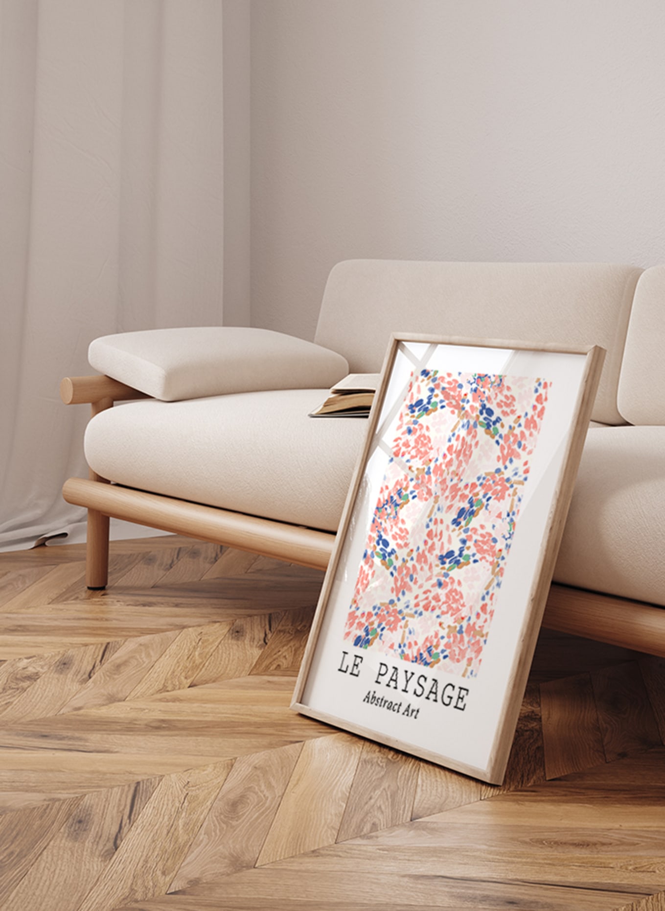 Liv Corday Wandbild LE PAYSAGE mit Rahmen, Farbe: ECRU (Bild 4)
