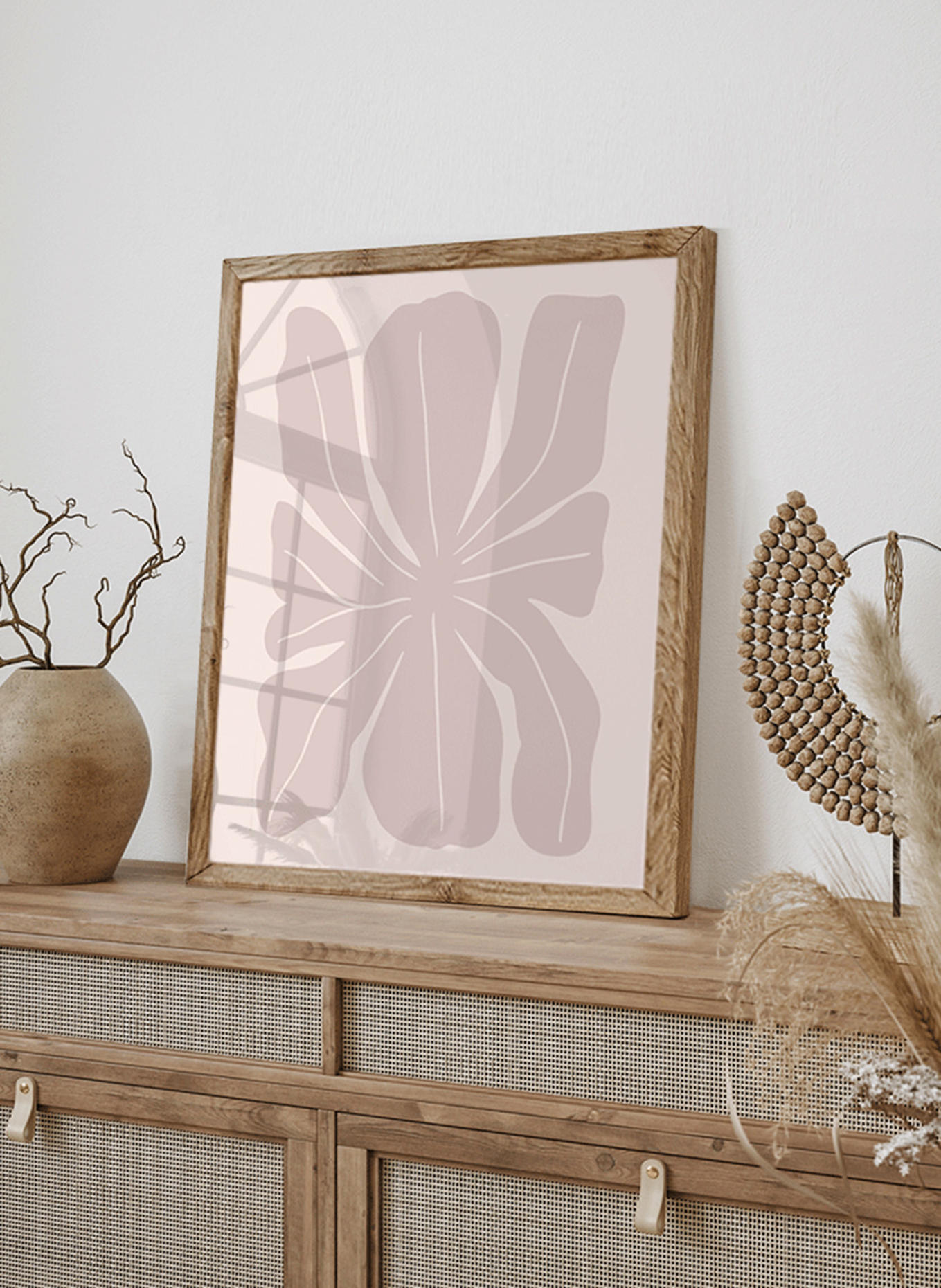 Liv Corday Wandbild PINKE BLUMENILLUSTRATION mit Rahmen, Farbe: BRAUN (Bild 4)