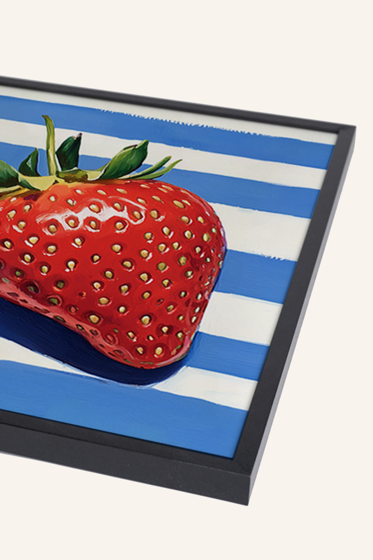 Liv Corday Wandbild ERDBEERE mit Rahmen: SCHWARZ