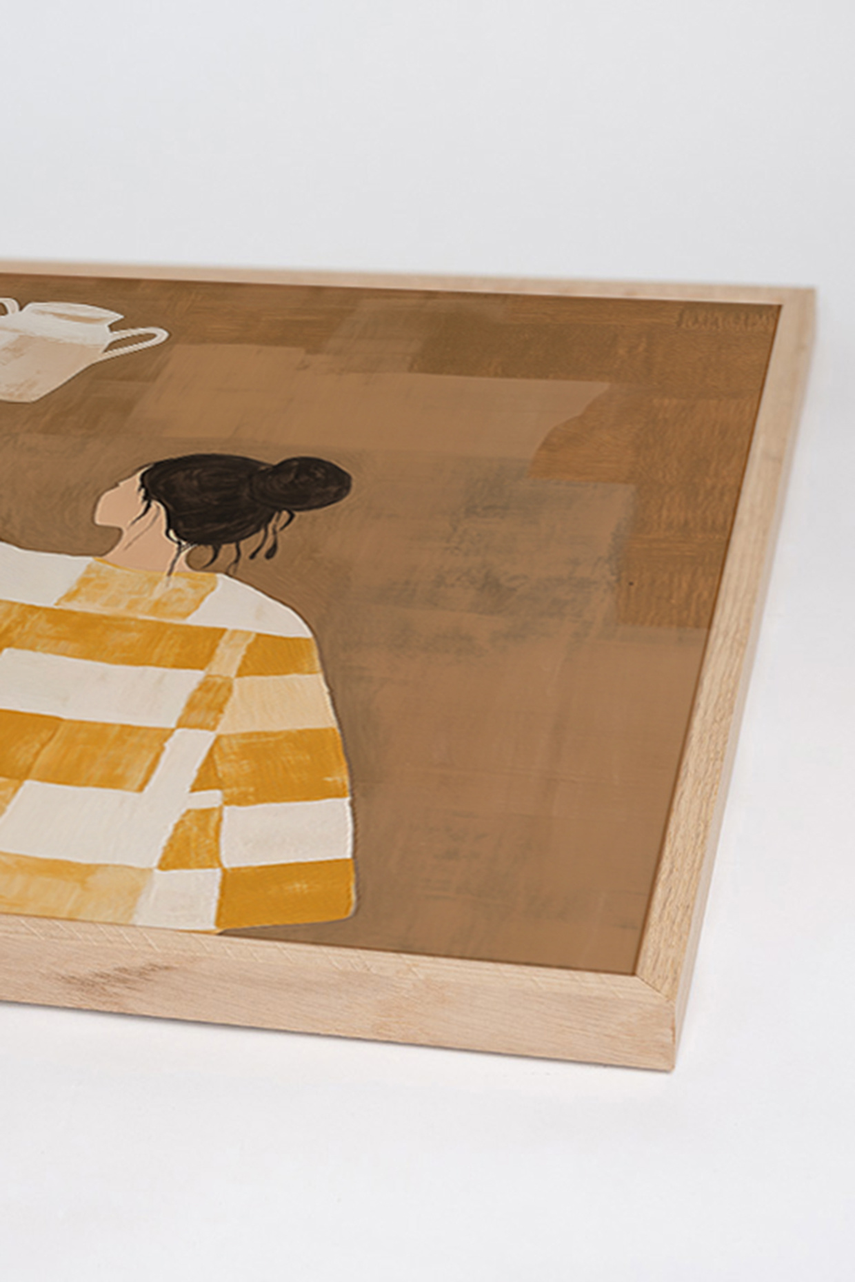 ANY IMAGE Wandbild JAPANDI-STIL mit Rahmen: HELLBRAUN