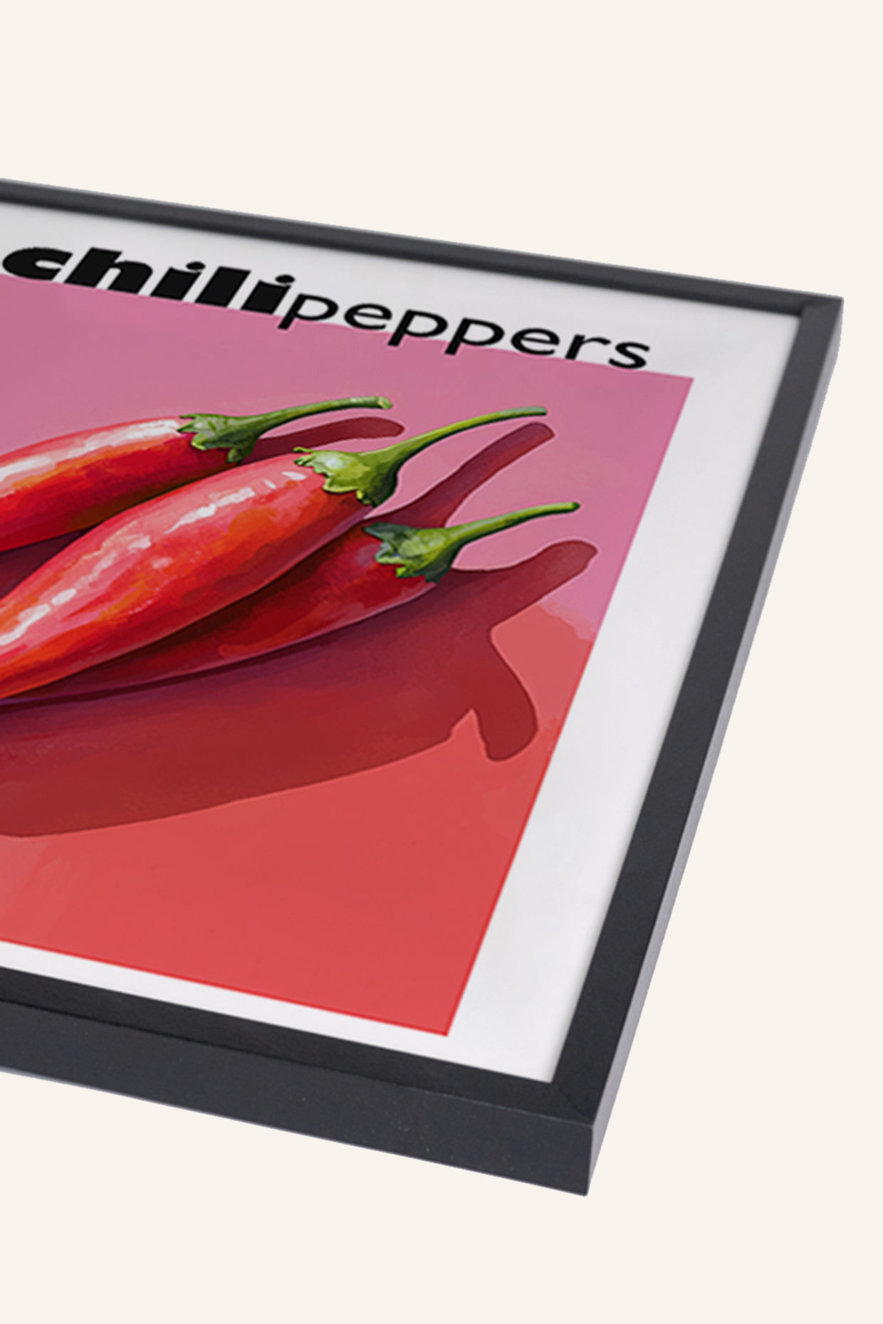 Liv Corday Wandbild CHILISCHOTEN mit Rahmen: SCHWARZ