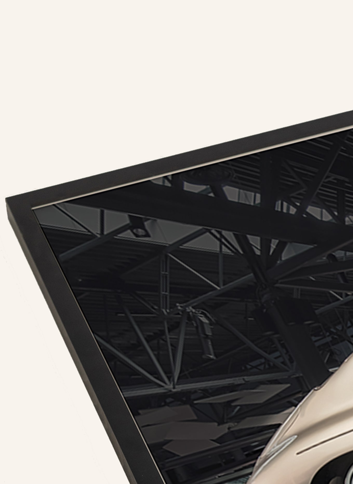 JACOB BADEN Wandbild KLASSISCHER PORSCHE 356 mit Rahmen: SCHWARZ