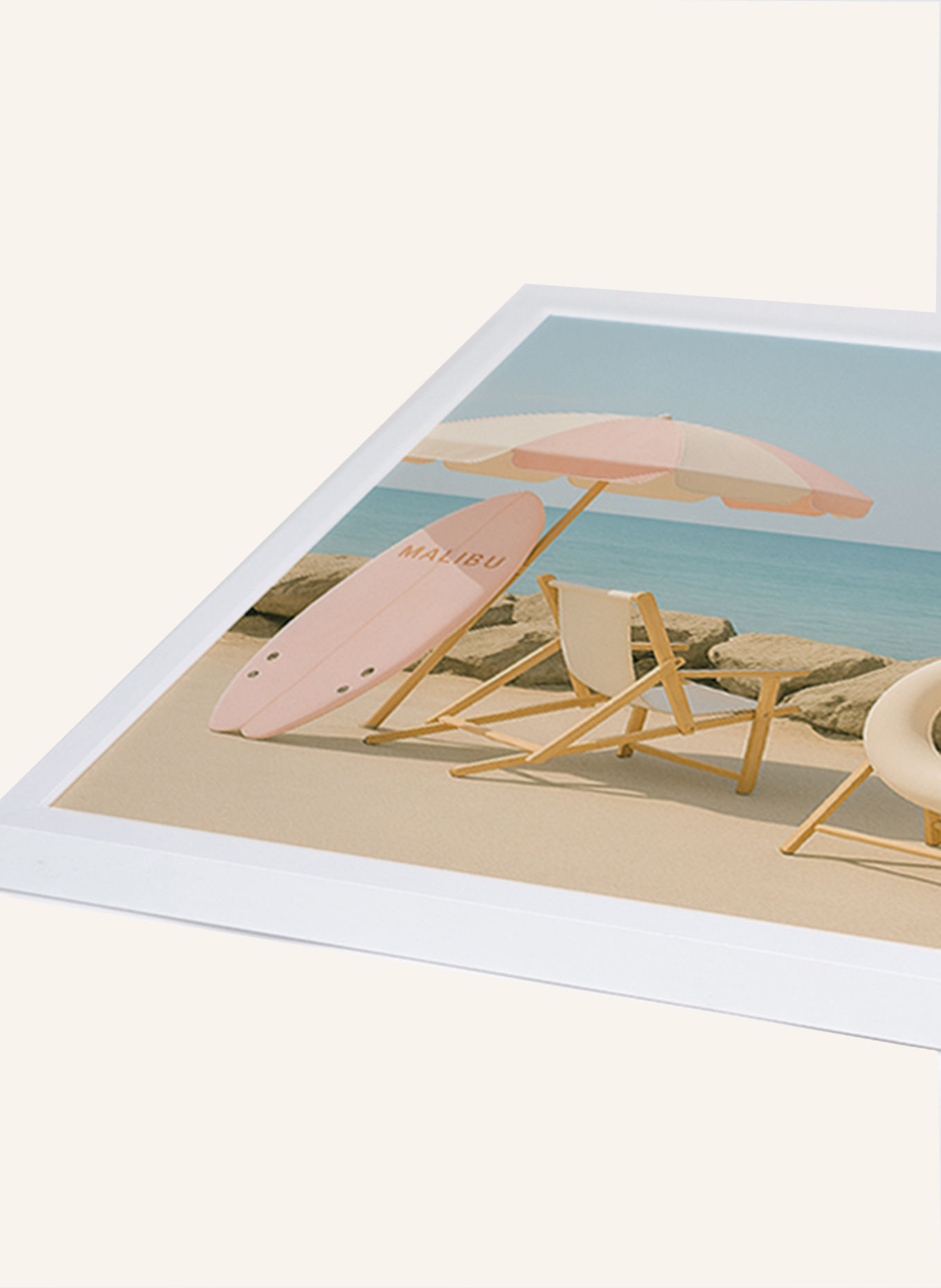 ANY IMAGE Wandbild PASTELLPARADIES mit Rahmen: WEISS