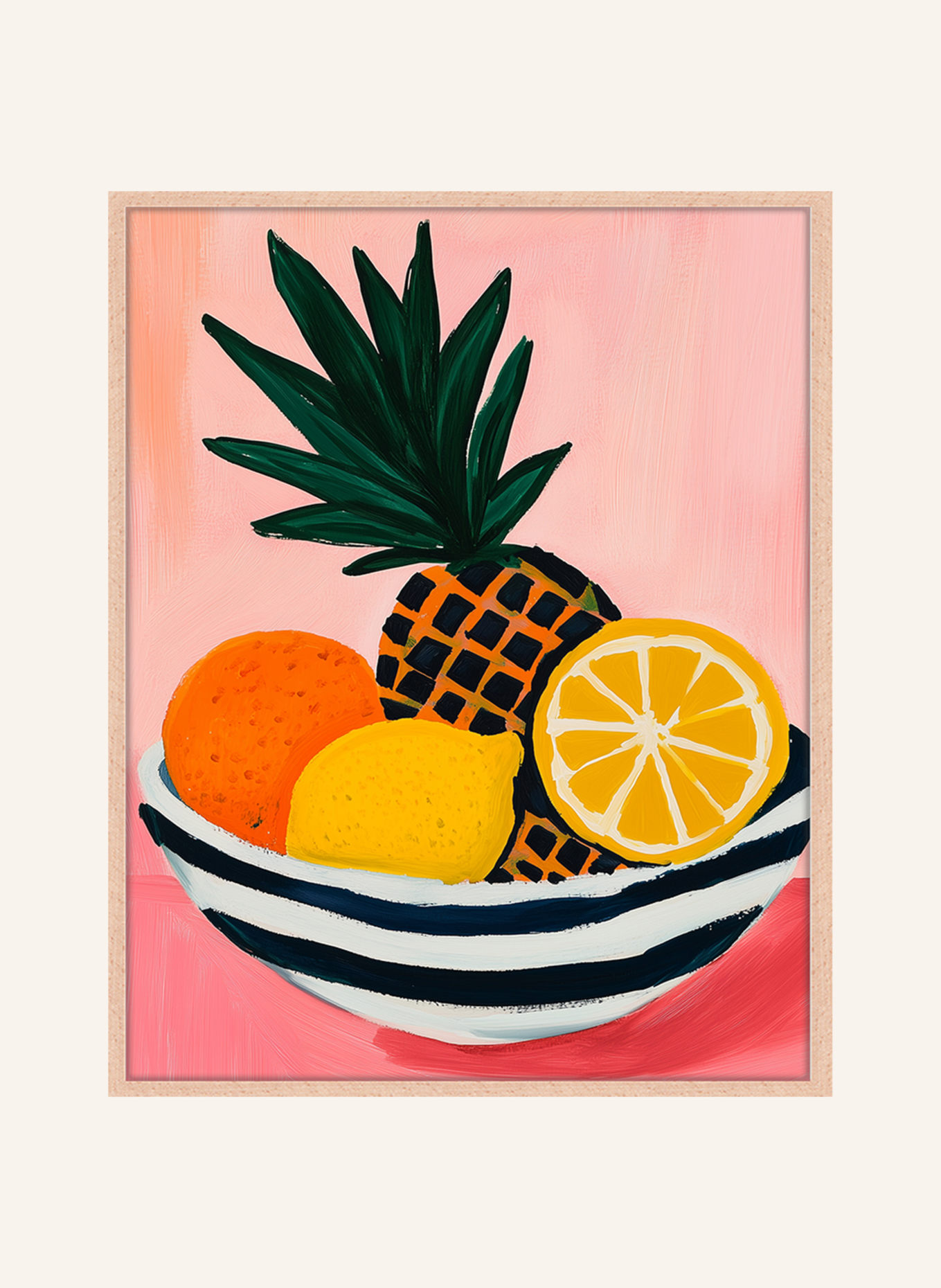 Liv Corday Wandbild KÜHN & SAFTIG mit Rahmen: HELLBRAUN