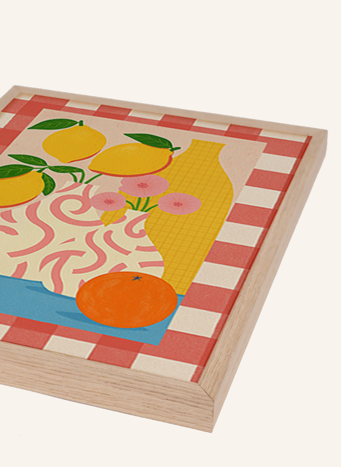 Liv Corday Wandbild FRUCHTIGE HARMONIE mit Rahmen: HELLBRAUN