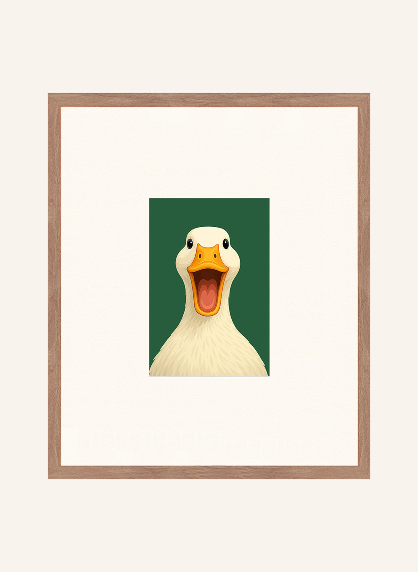 Liv Corday Wandbild DIE FRÖHLICHE ENTE mit Rahmen: BRAUN