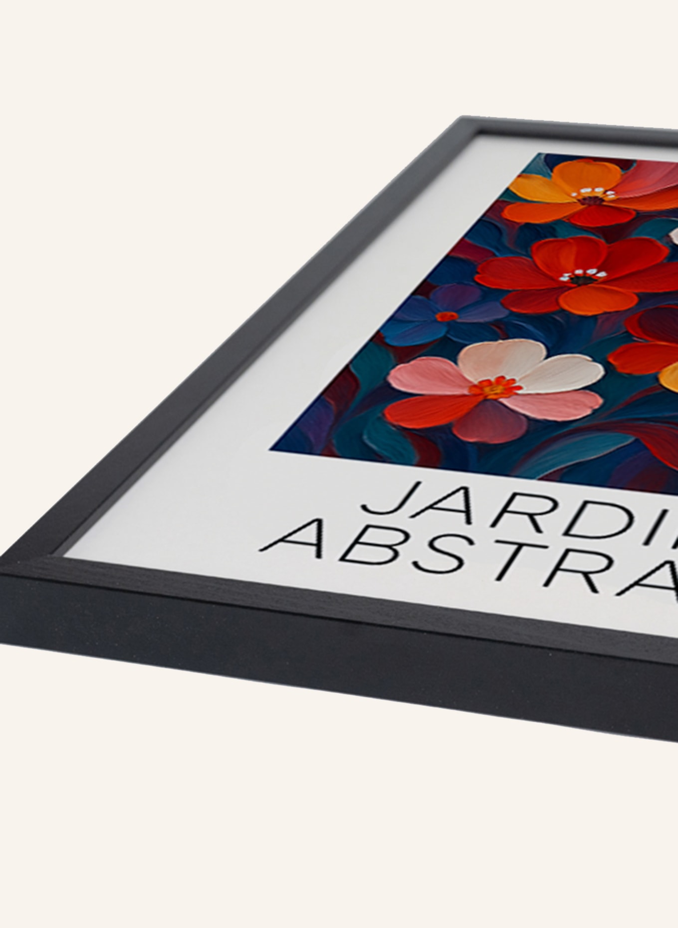 Liv Corday Wandbild ABSTRAKTER GARTEN mit Rahmen: SCHWARZ