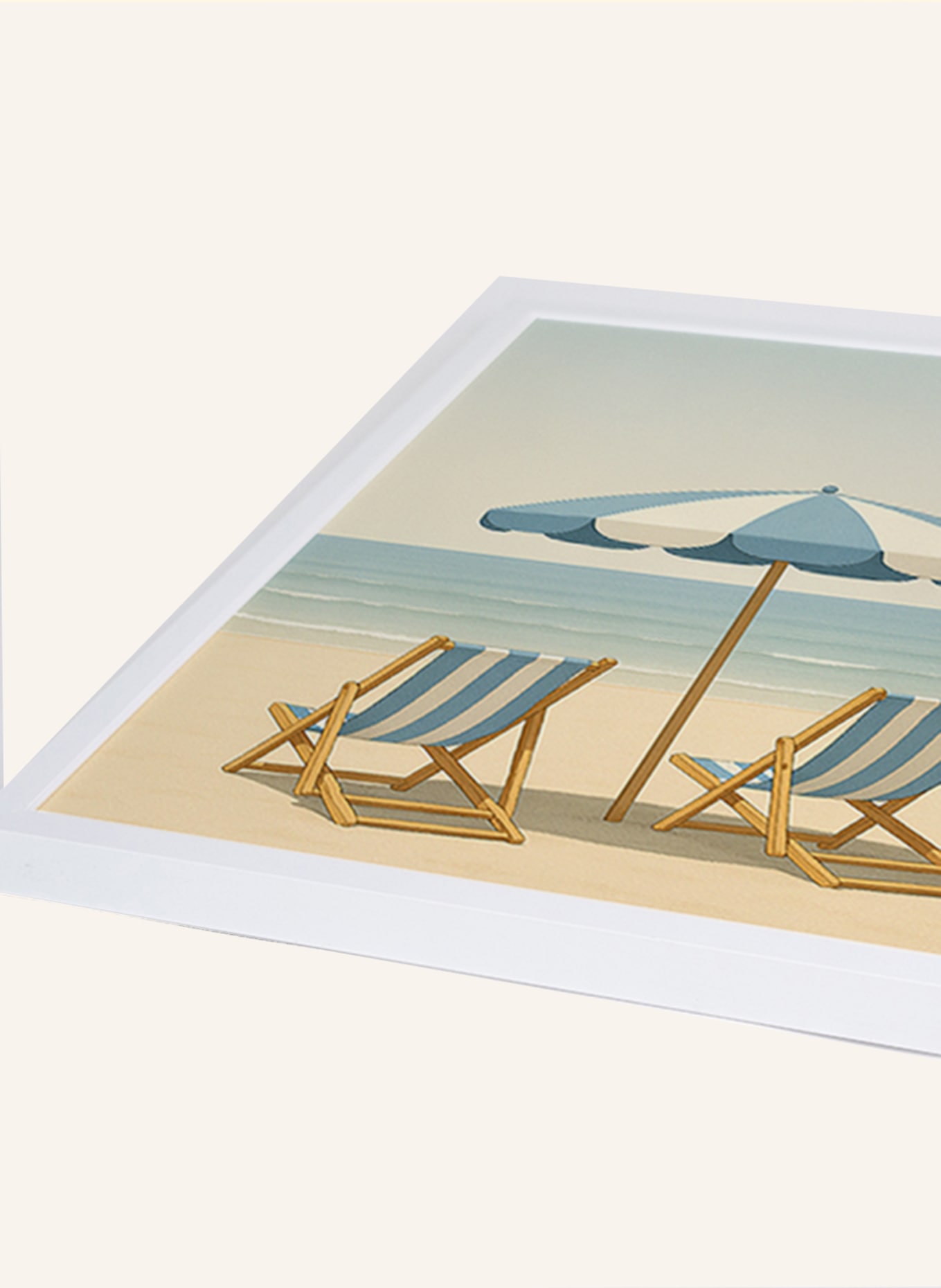 ANY IMAGE Wandbild SANFTE TAGE mit Rahmen: WEISS