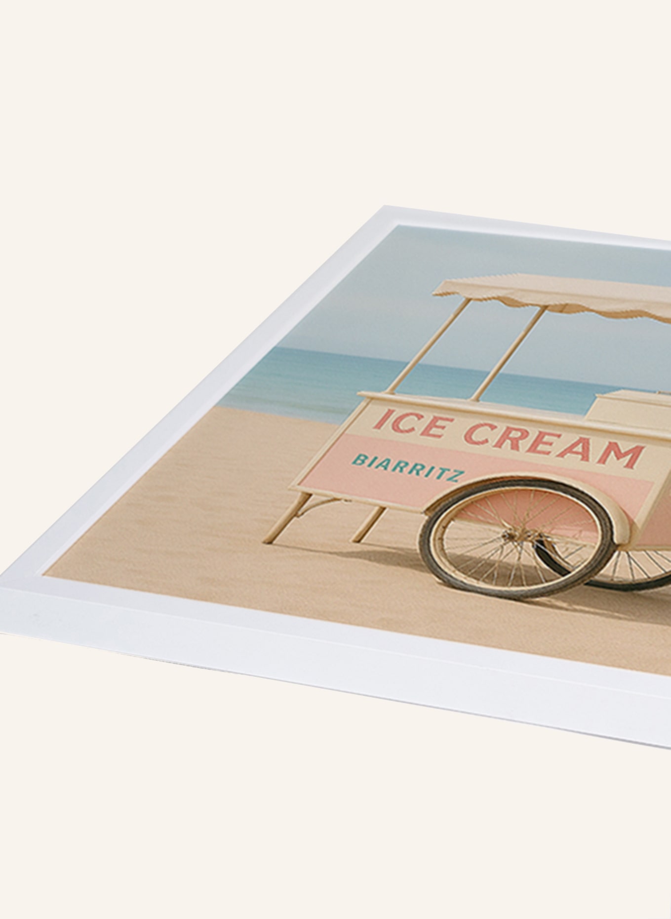 ANY IMAGE Wandbild PASTELLTRÄUME & SAHNESZENEN mit Rahmen: WEISS