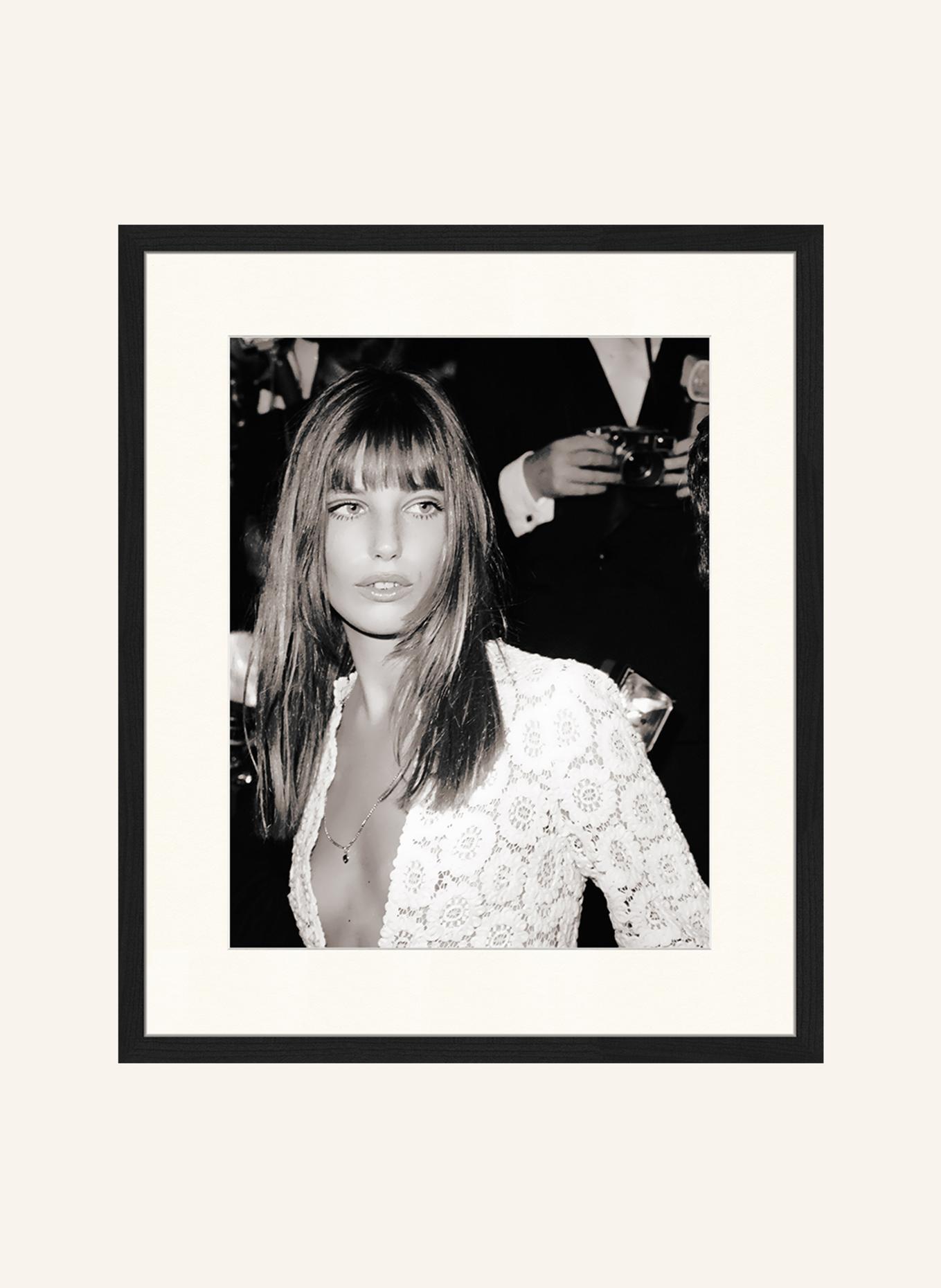 JACOB BADEN Wandbild JANE BIRKIN mit Rahmen: SCHWARZ