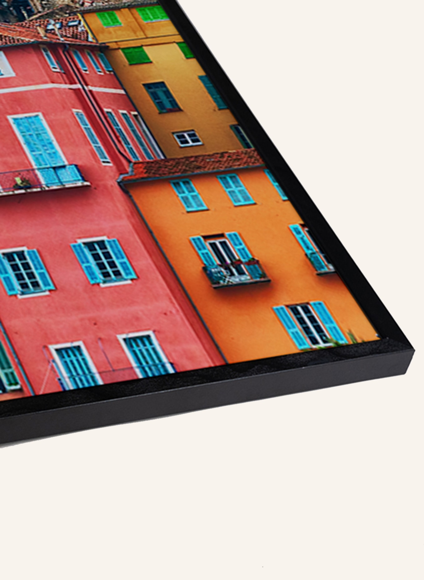 ANY IMAGE Wandbild MENTON, COTE D'AZUR, FRANCE mit Rahmen: SCHWARZ