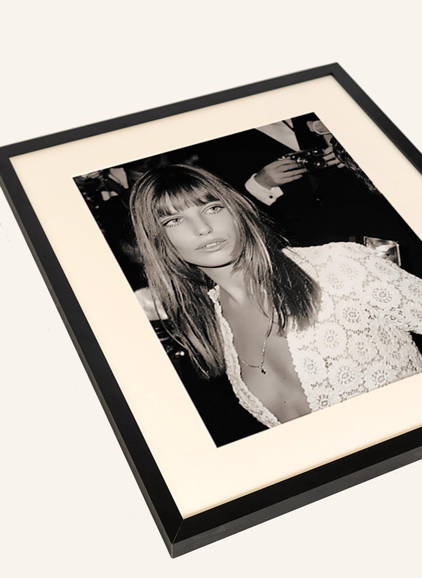 JACOB BADEN Wandbild JANE BIRKIN mit Rahmen: SCHWARZ
