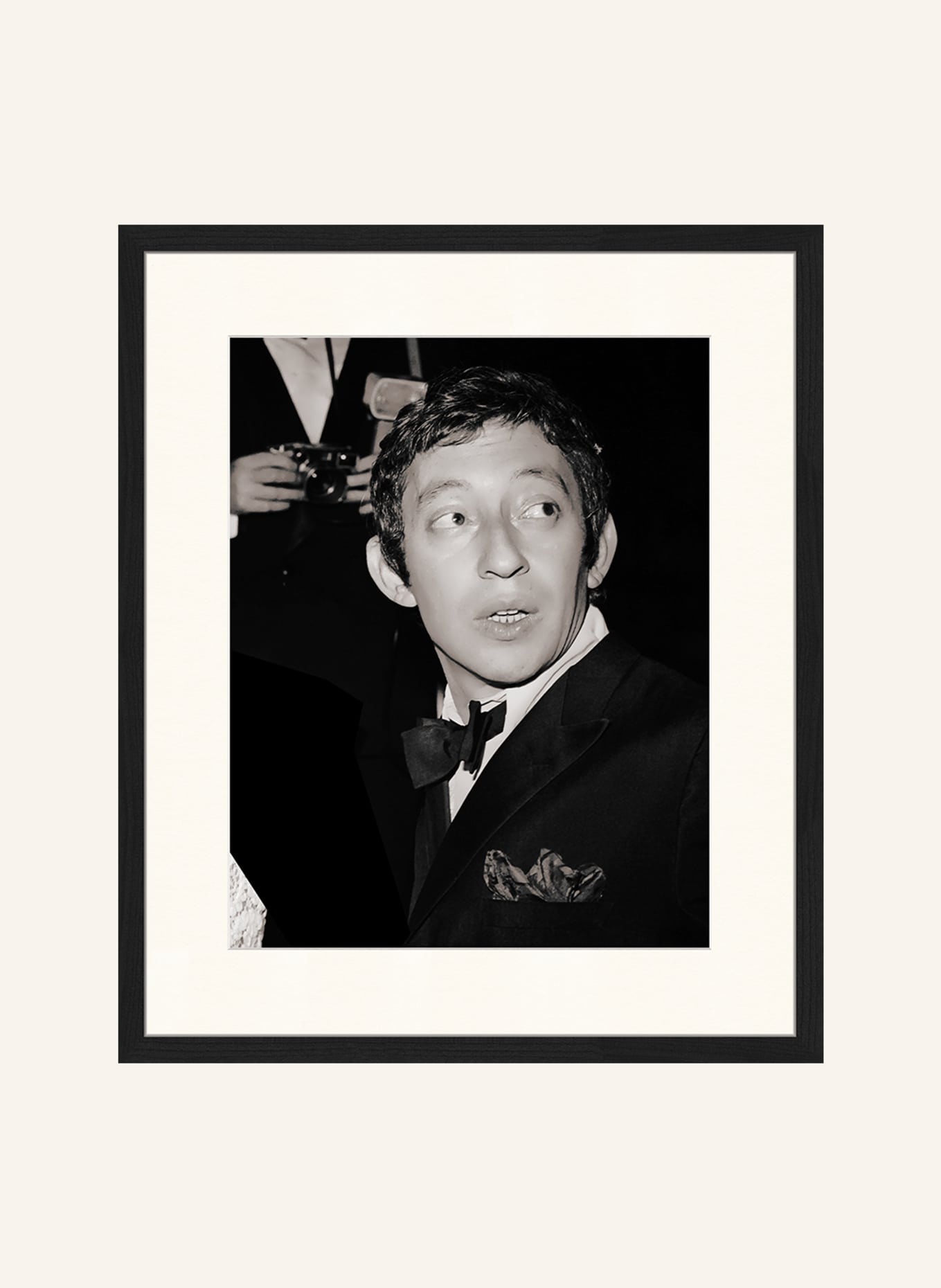 JACOB BADEN Wandbild SERGE GAINSBOURG mit Rahmen: SCHWARZ
