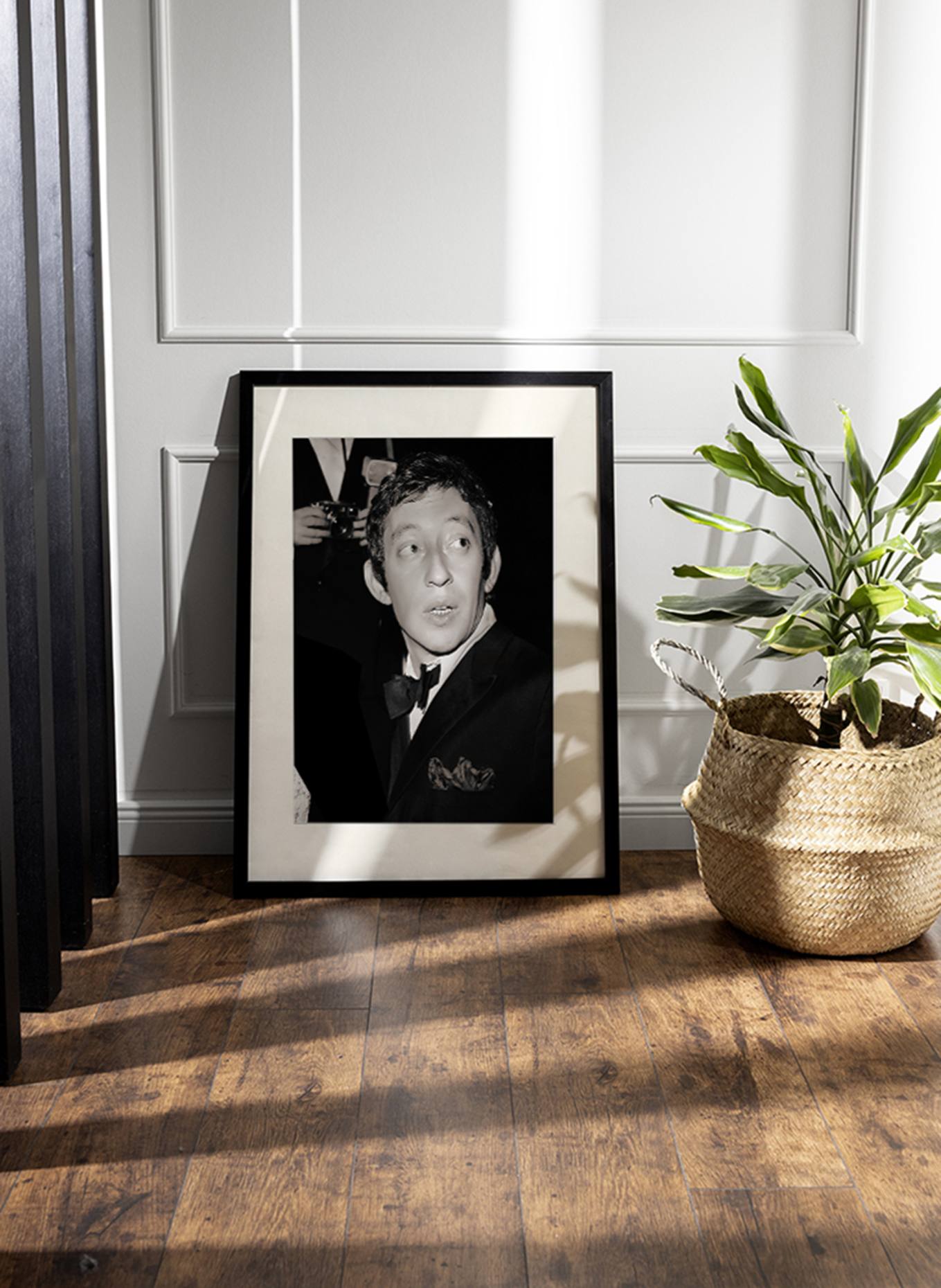 JACOB BADEN Wandbild SERGE GAINSBOURG mit Rahmen: SCHWARZ