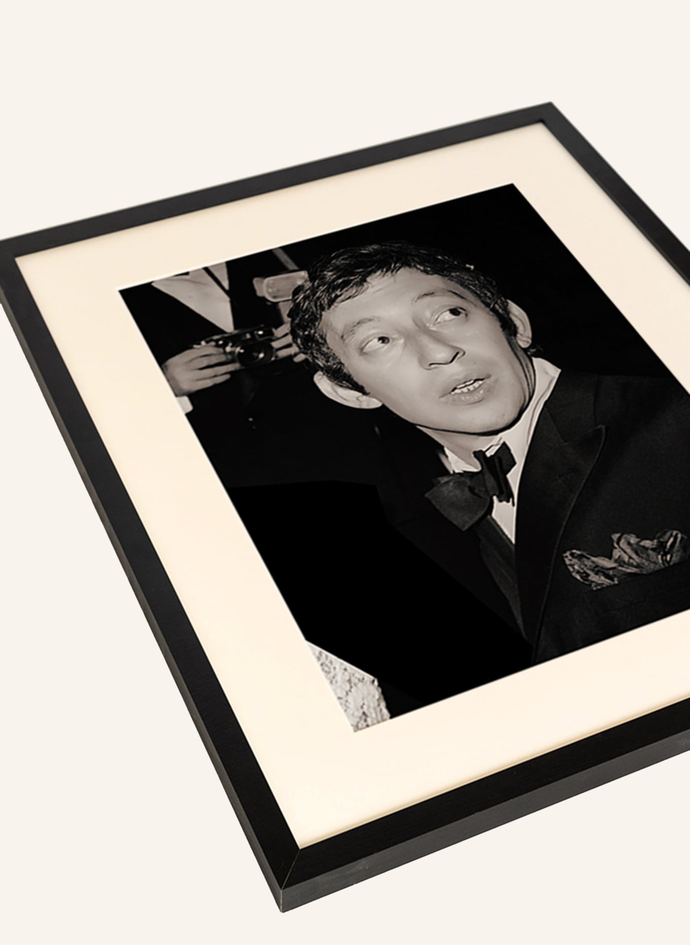 JACOB BADEN Wandbild SERGE GAINSBOURG mit Rahmen: SCHWARZ