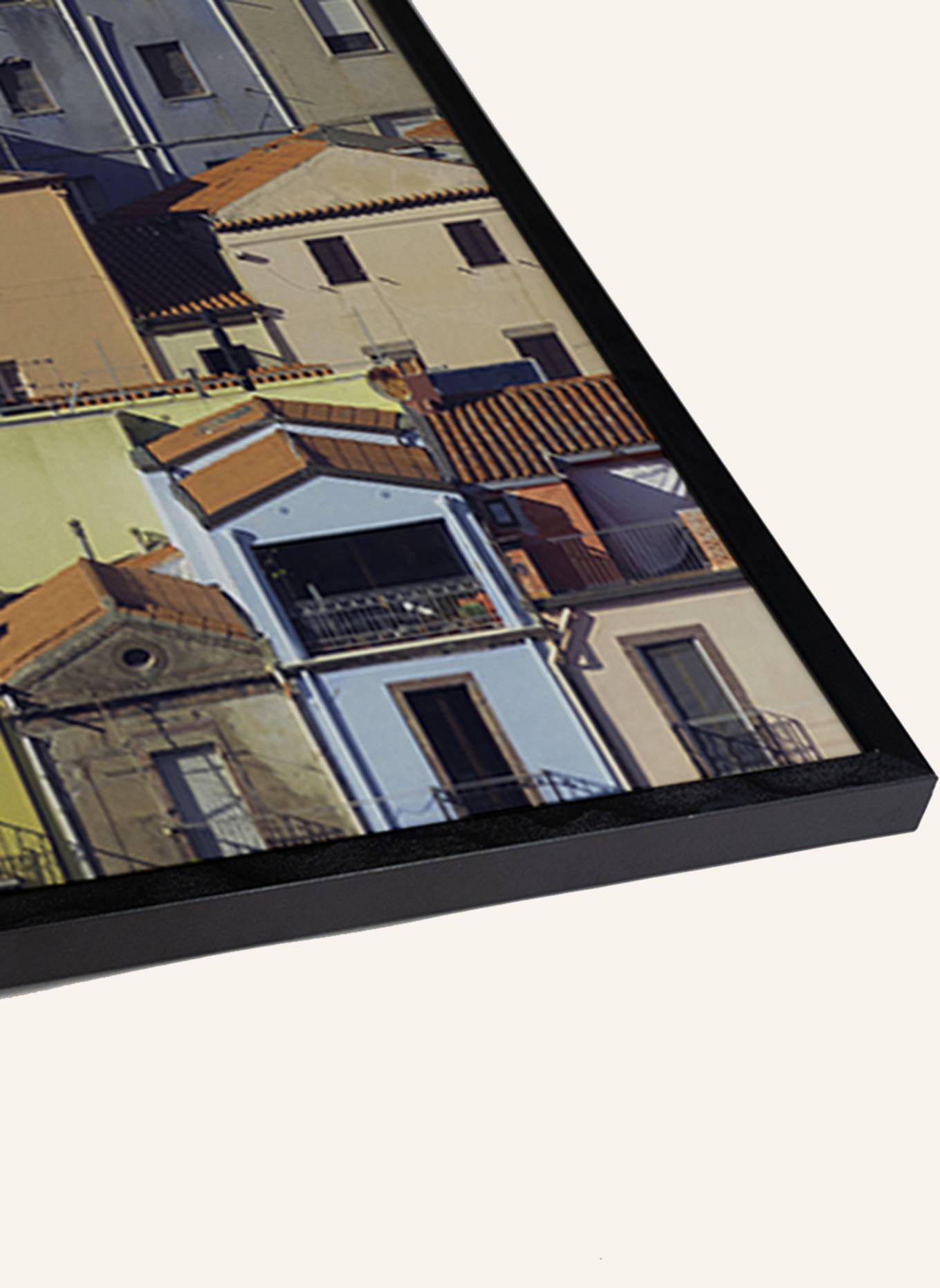 ANY IMAGE Wandbild BOSA, SARDINIEN mit Rahmen: SCHWARZ