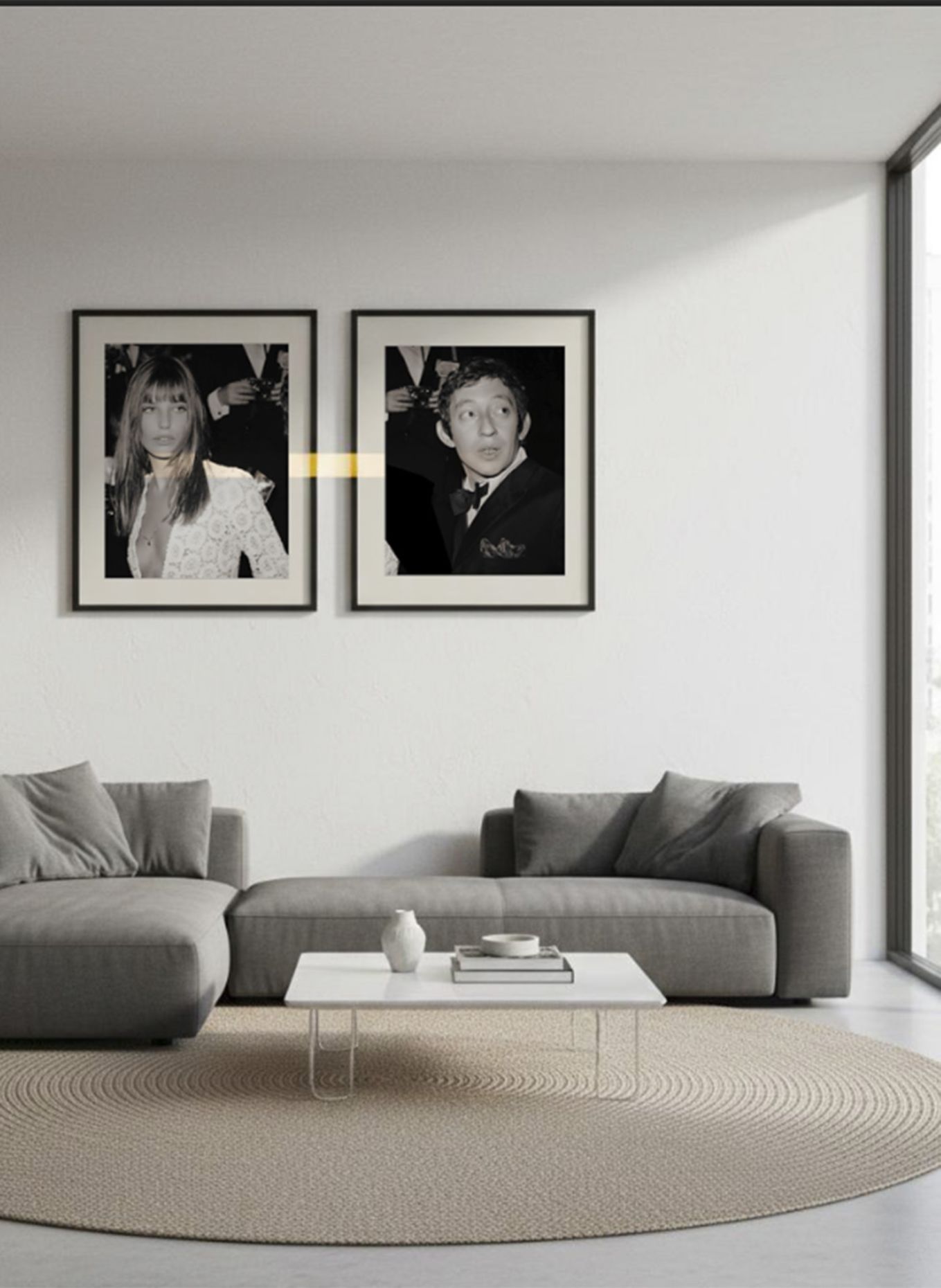 JACOB BADEN Wandbild SERGE GAINSBOURG mit Rahmen: SCHWARZ