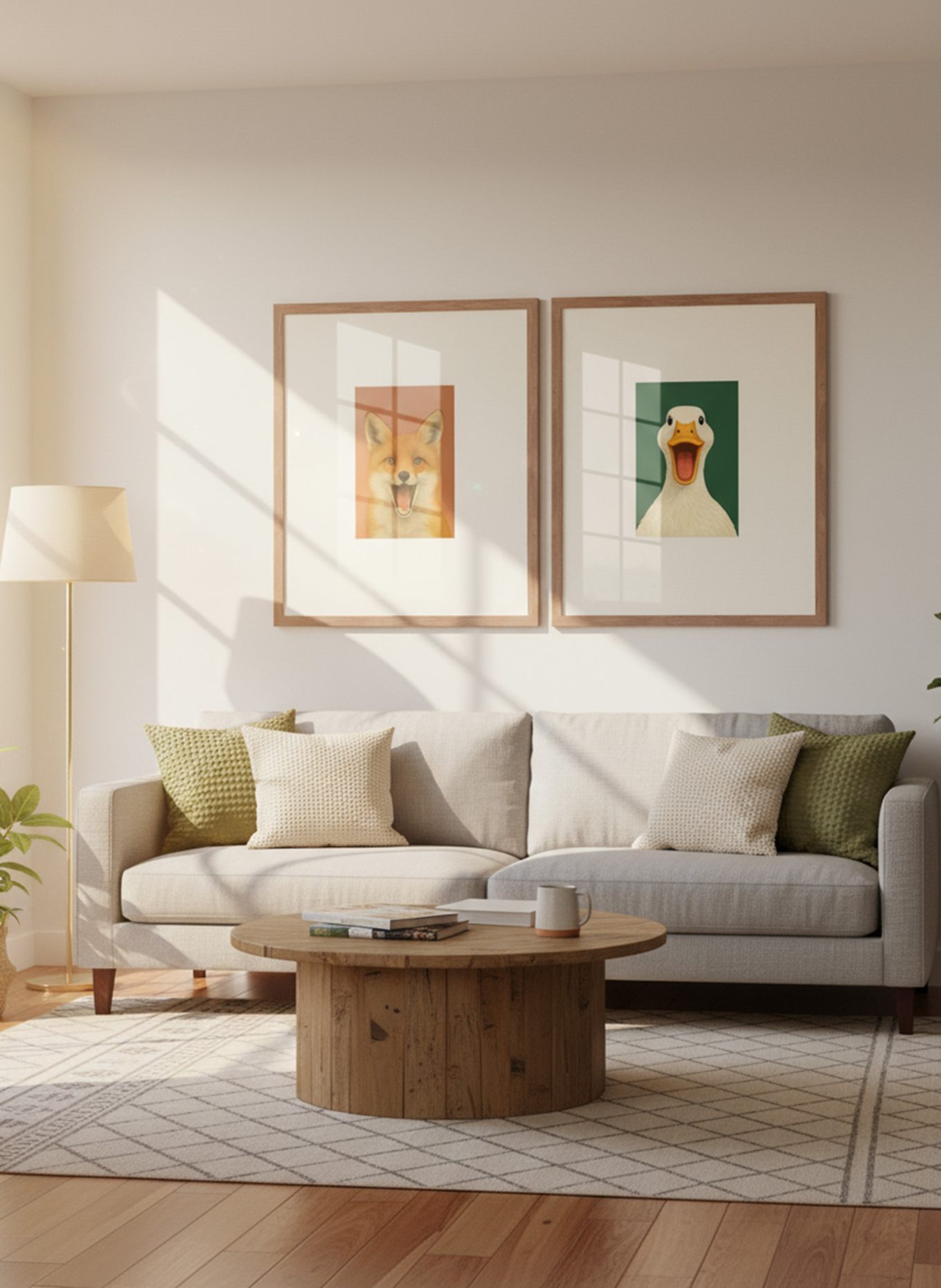 Liv Corday Wandbild DER FUCHS mit Rahmen: BRAUN