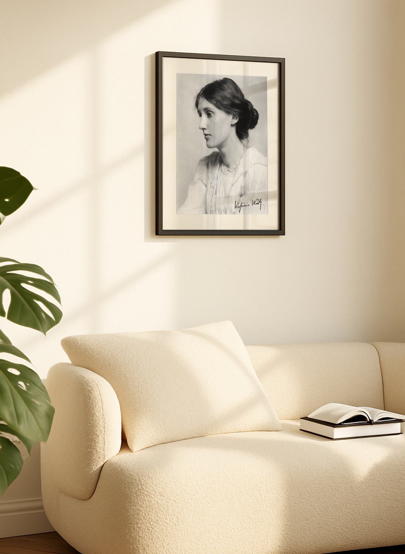 ANY IMAGE Wandbild VIRGINIA WOOLF mit Rahmen: SCHWARZ