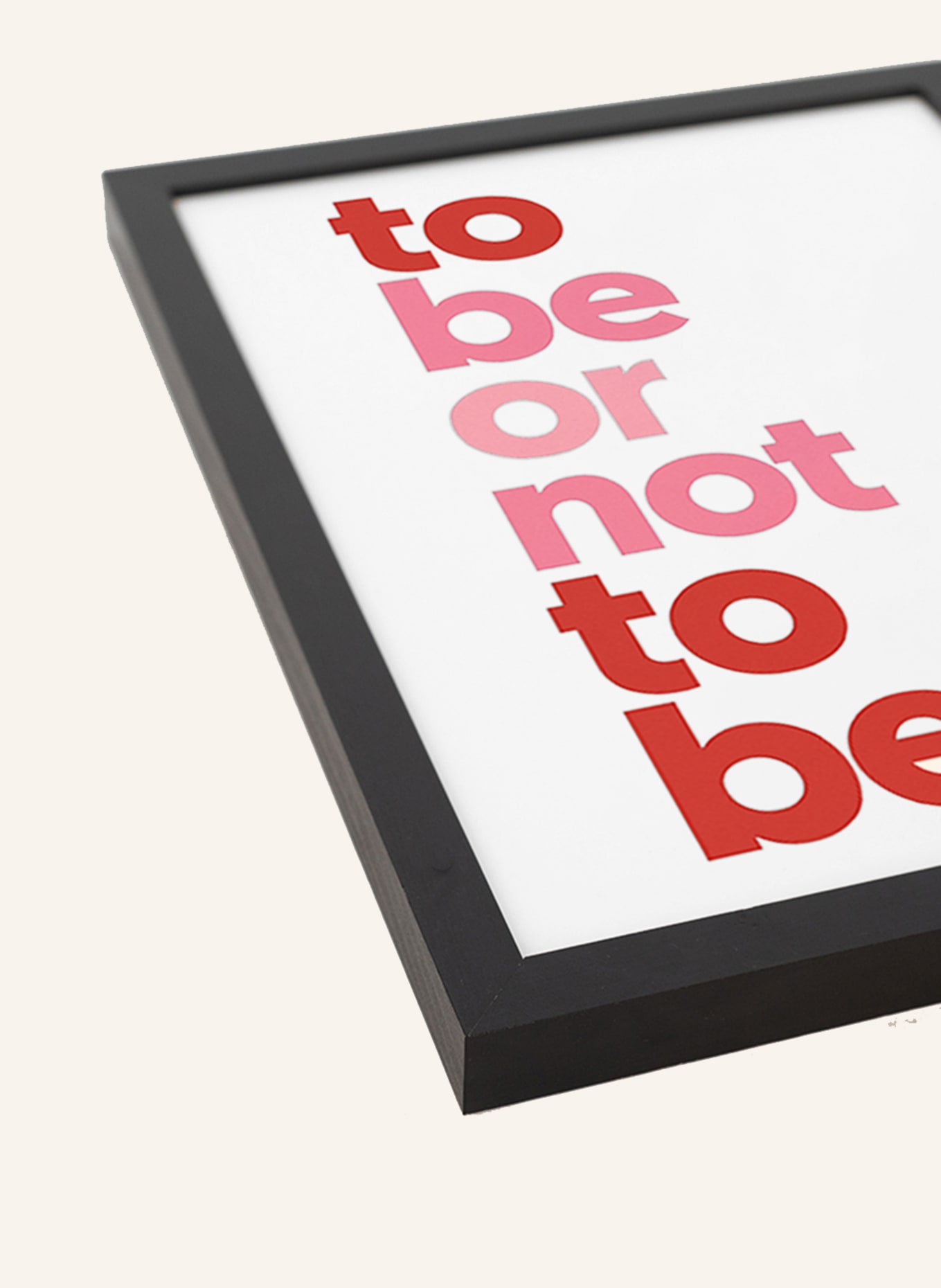 ANY IMAGE Wandbild TO BE OR NOT TO BE mit Rahmen: SCHWARZ