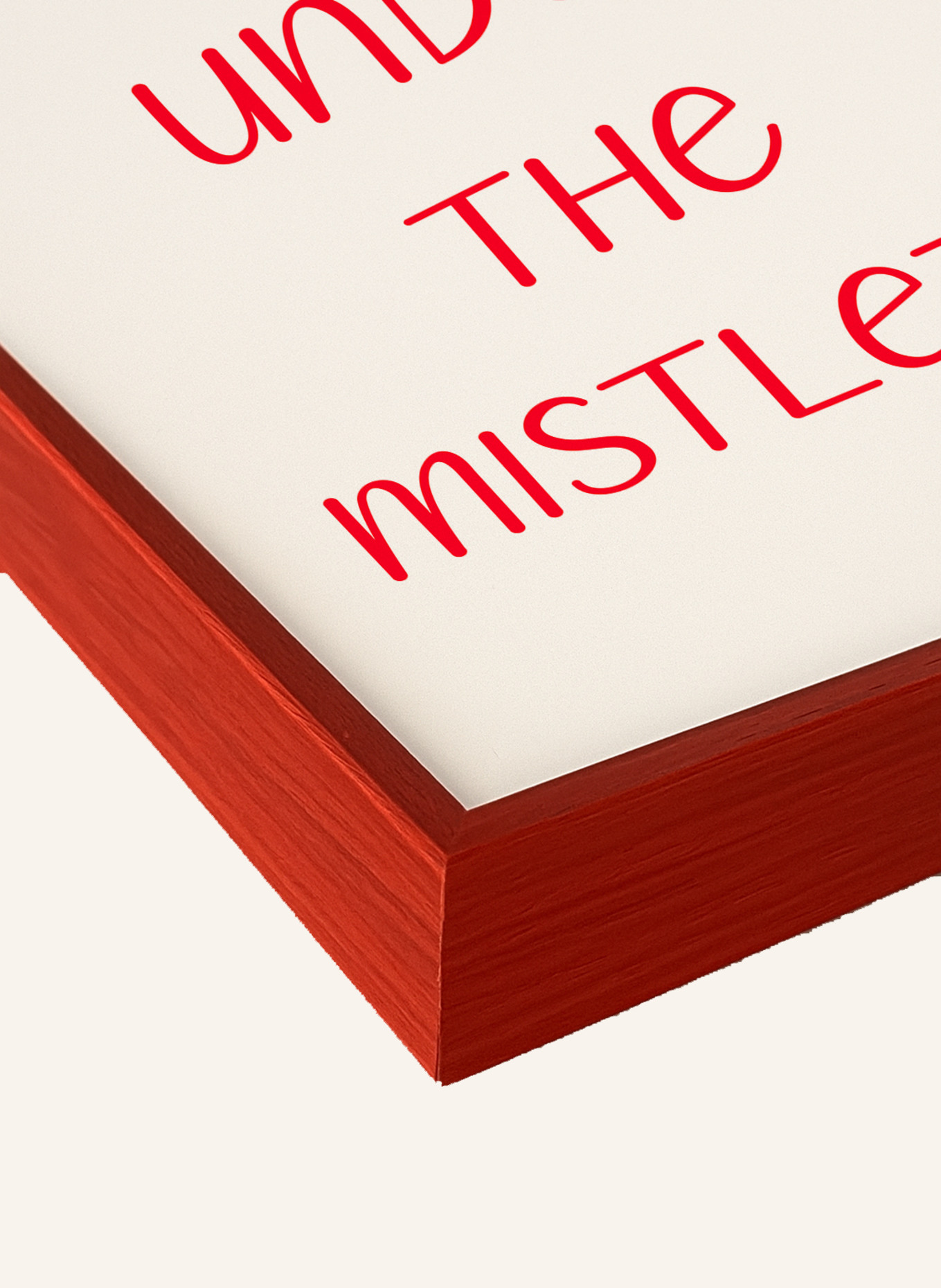 Liv Corday Wandbild MISTELZWEIG mit Rahmen: ROT