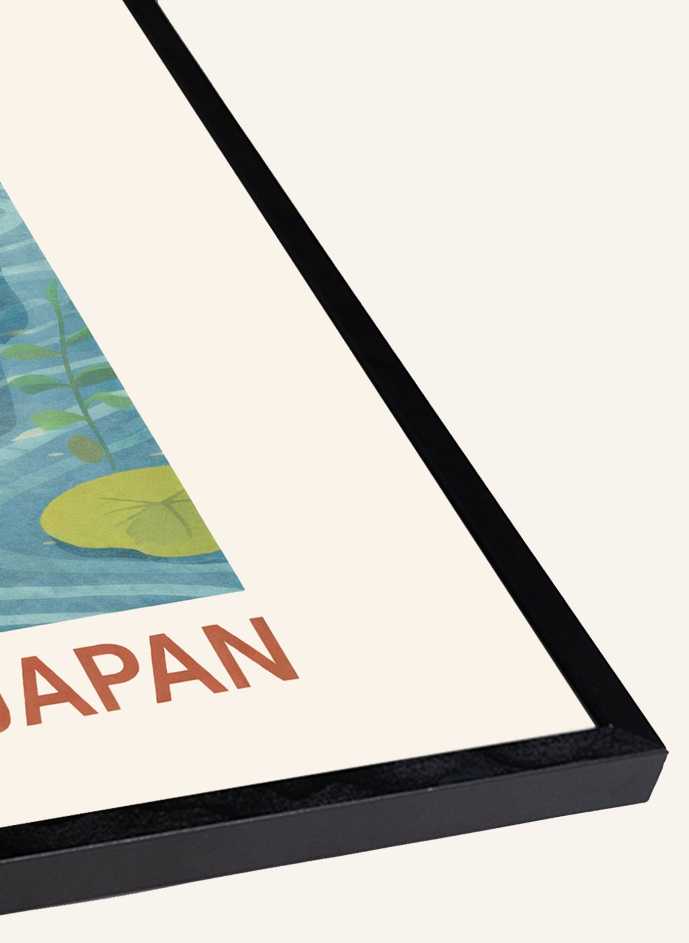 Liv Corday Wandbild KOI, JAPAN mit Rahmen: SCHWARZ