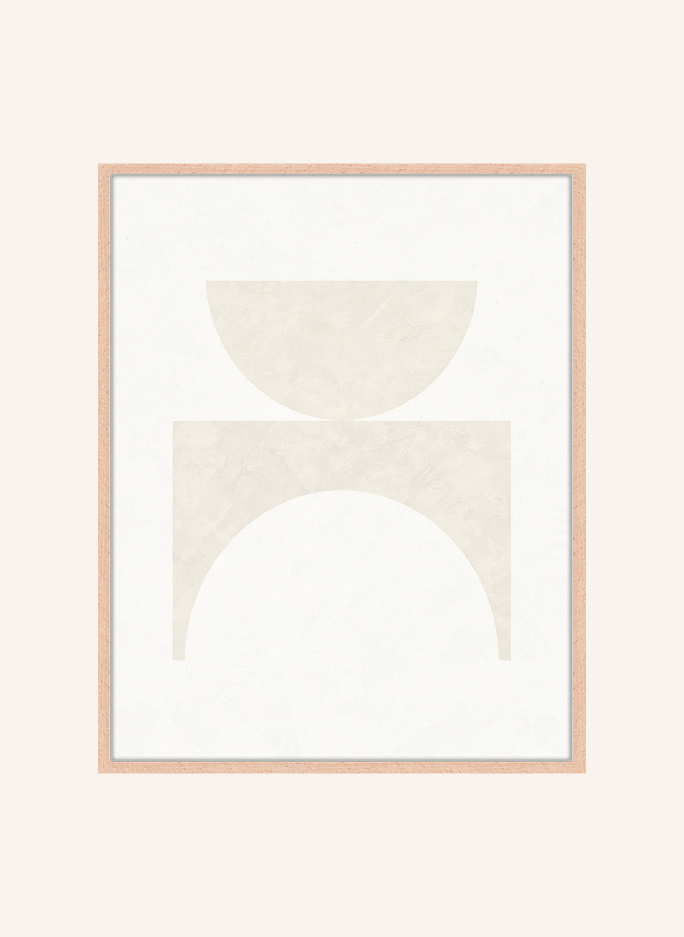 Liv Corday Wandbild FORM DER RUHE mit Rahmen: HELLBRAUN