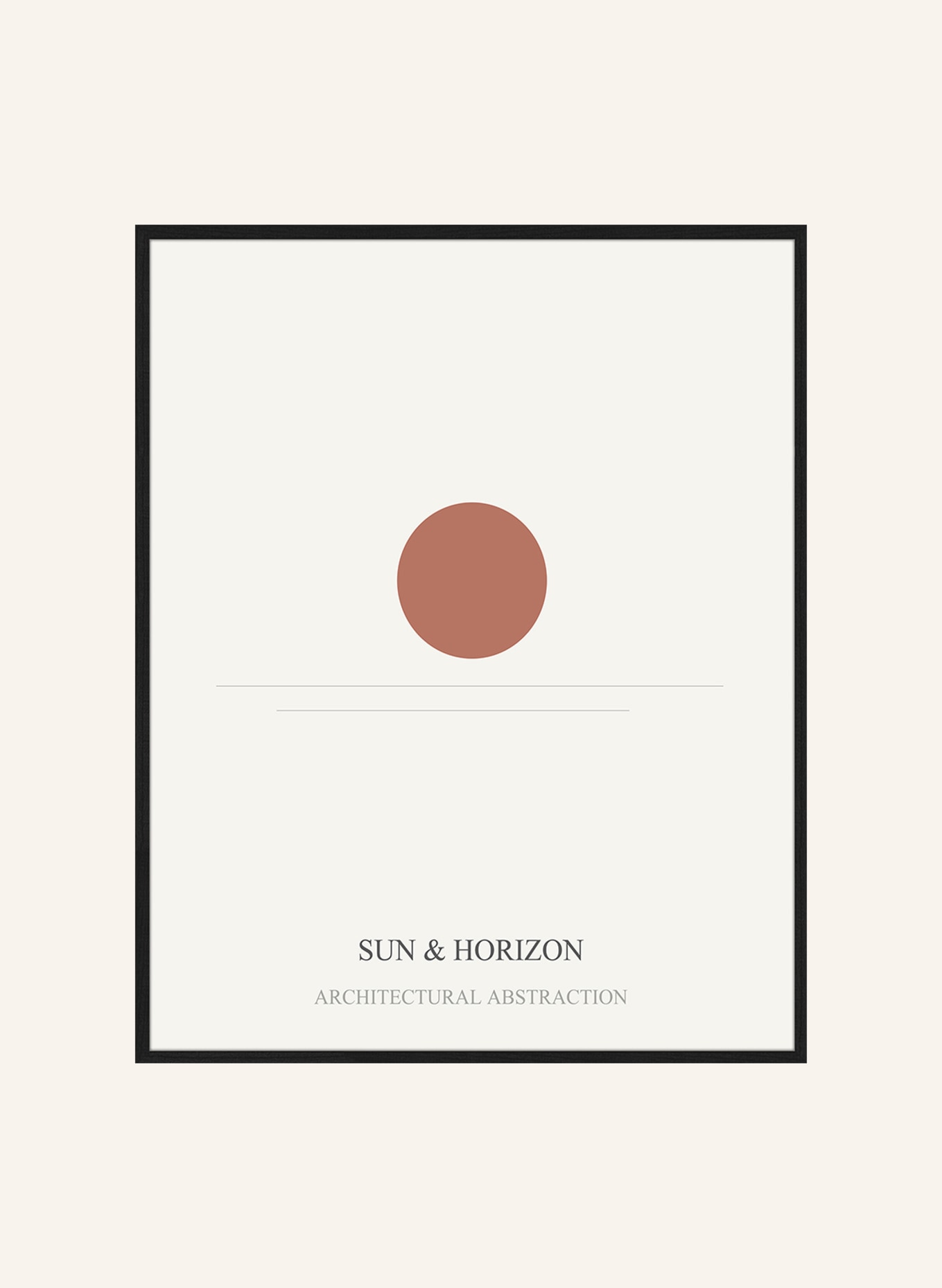 Liv Corday Wandbild SONNE & HORIZONT mit Rahmen: SCHWARZ