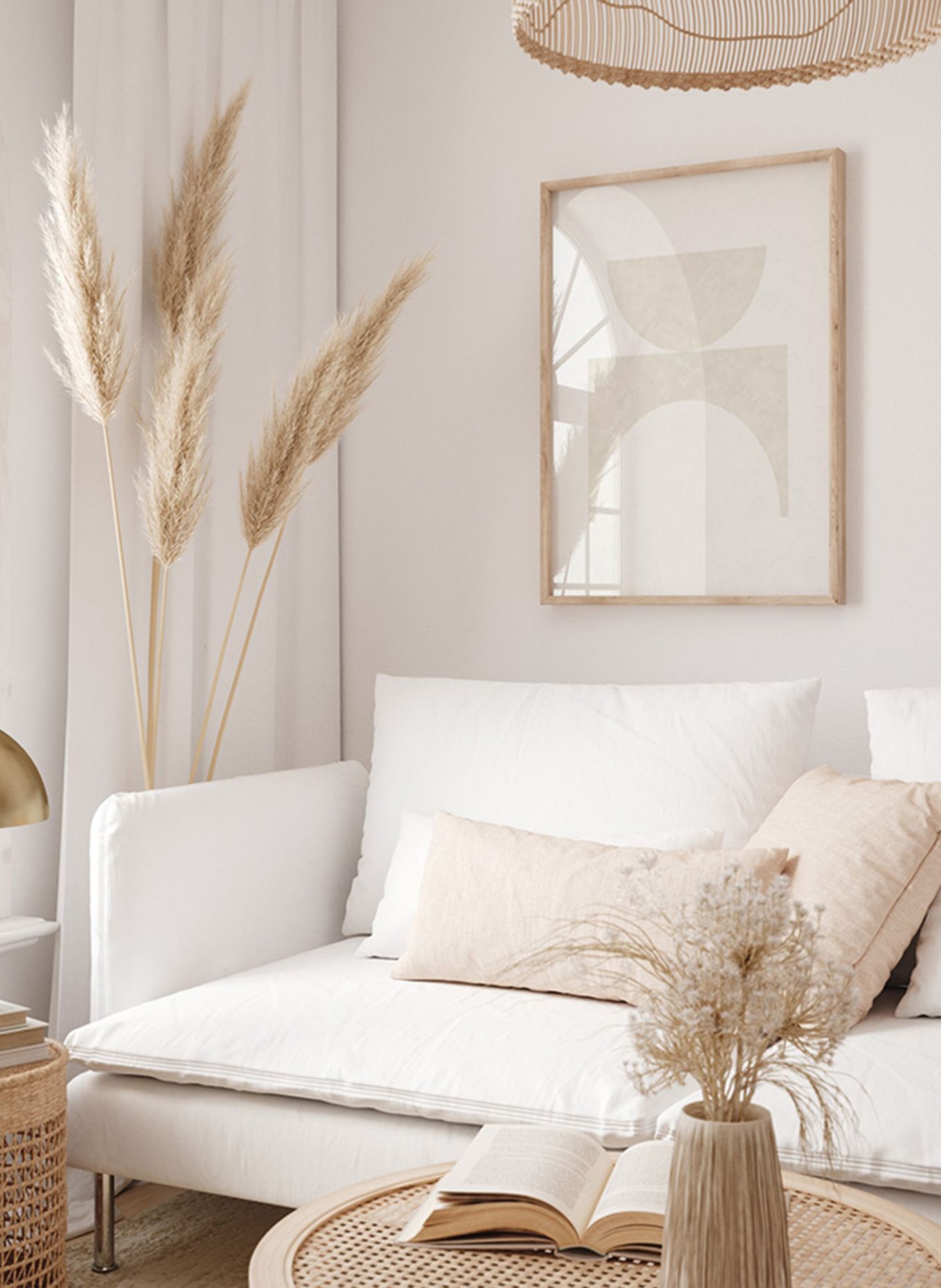 Liv Corday Wandbild FORM DER RUHE mit Rahmen: HELLBRAUN