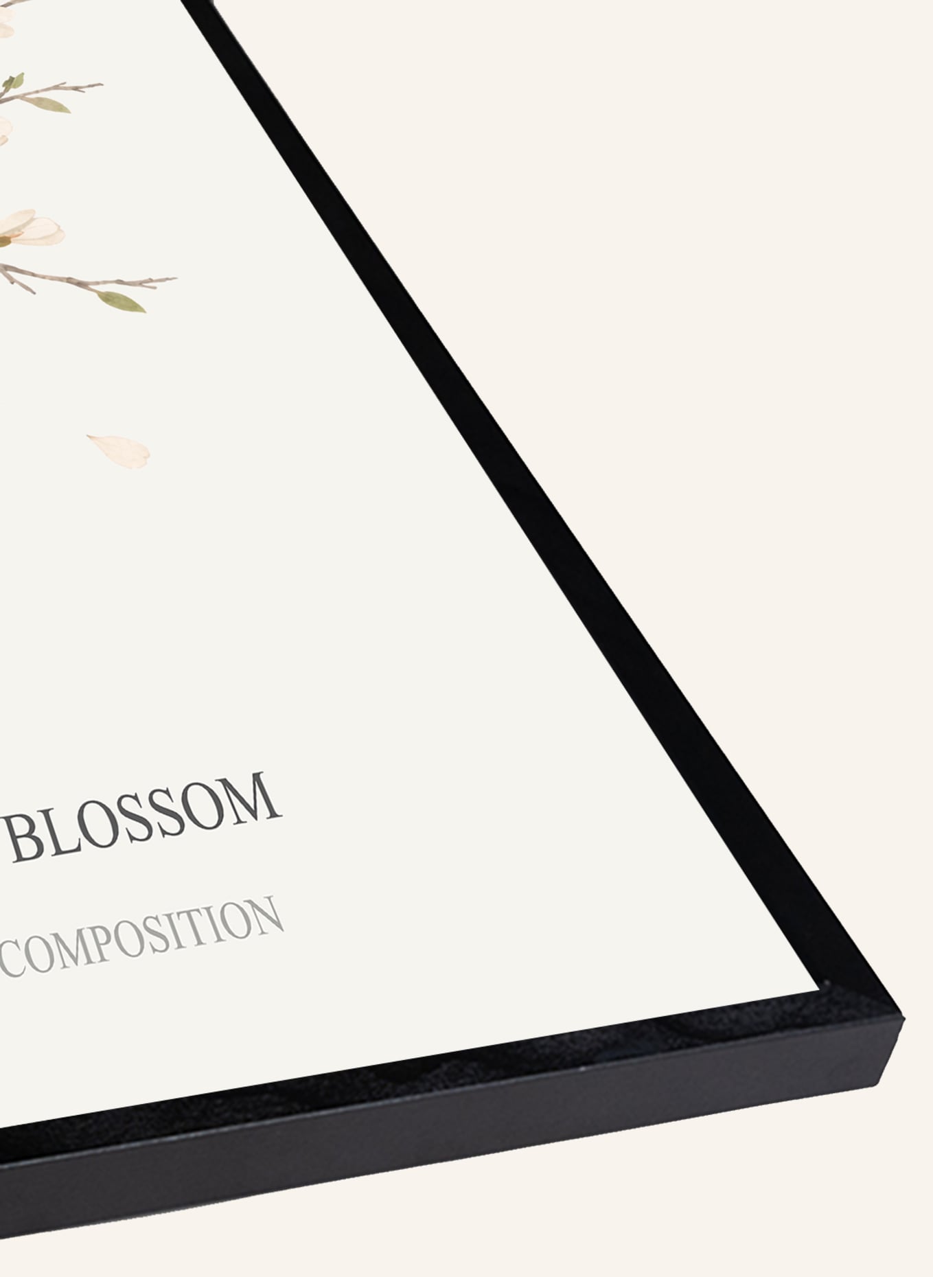 Liv Corday Wandbild KIRSCHBLÜTE, FLORALE KOMPOSITION mit Rahmen: SCHWARZ